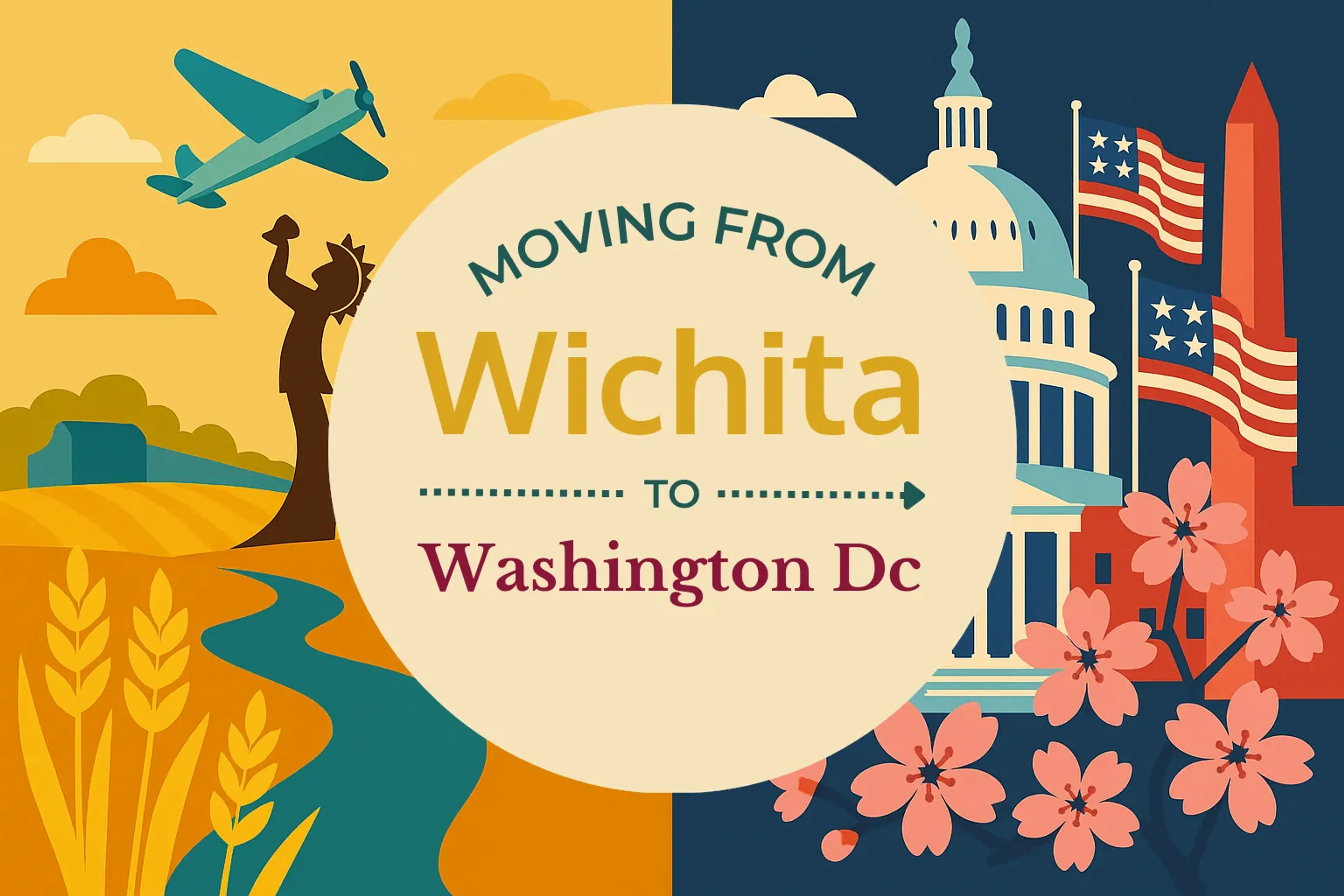 Side-by-side comparison of Wichita to Washington DC moving companies