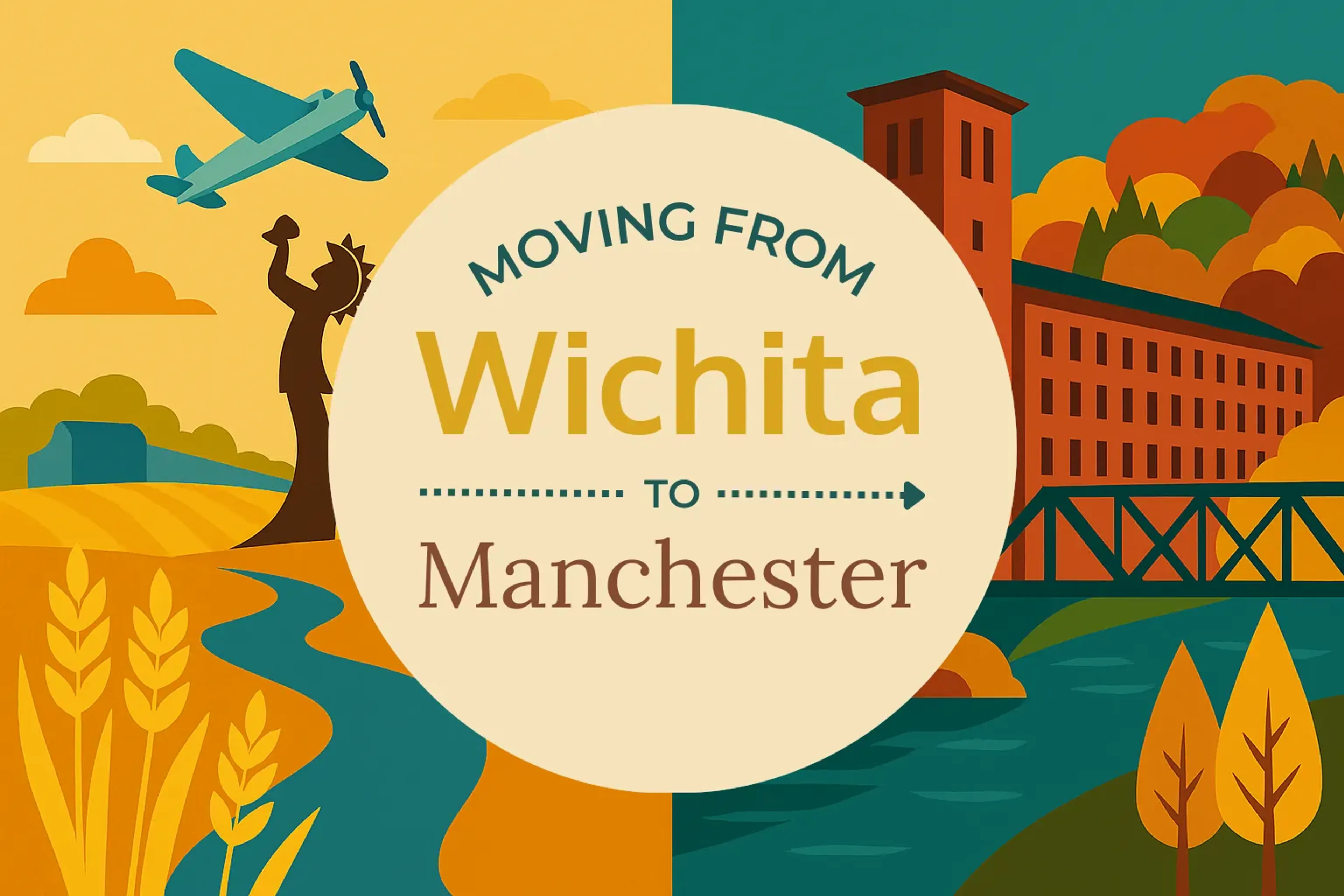 Side-by-side comparison of Wichita to Manchester moving companies