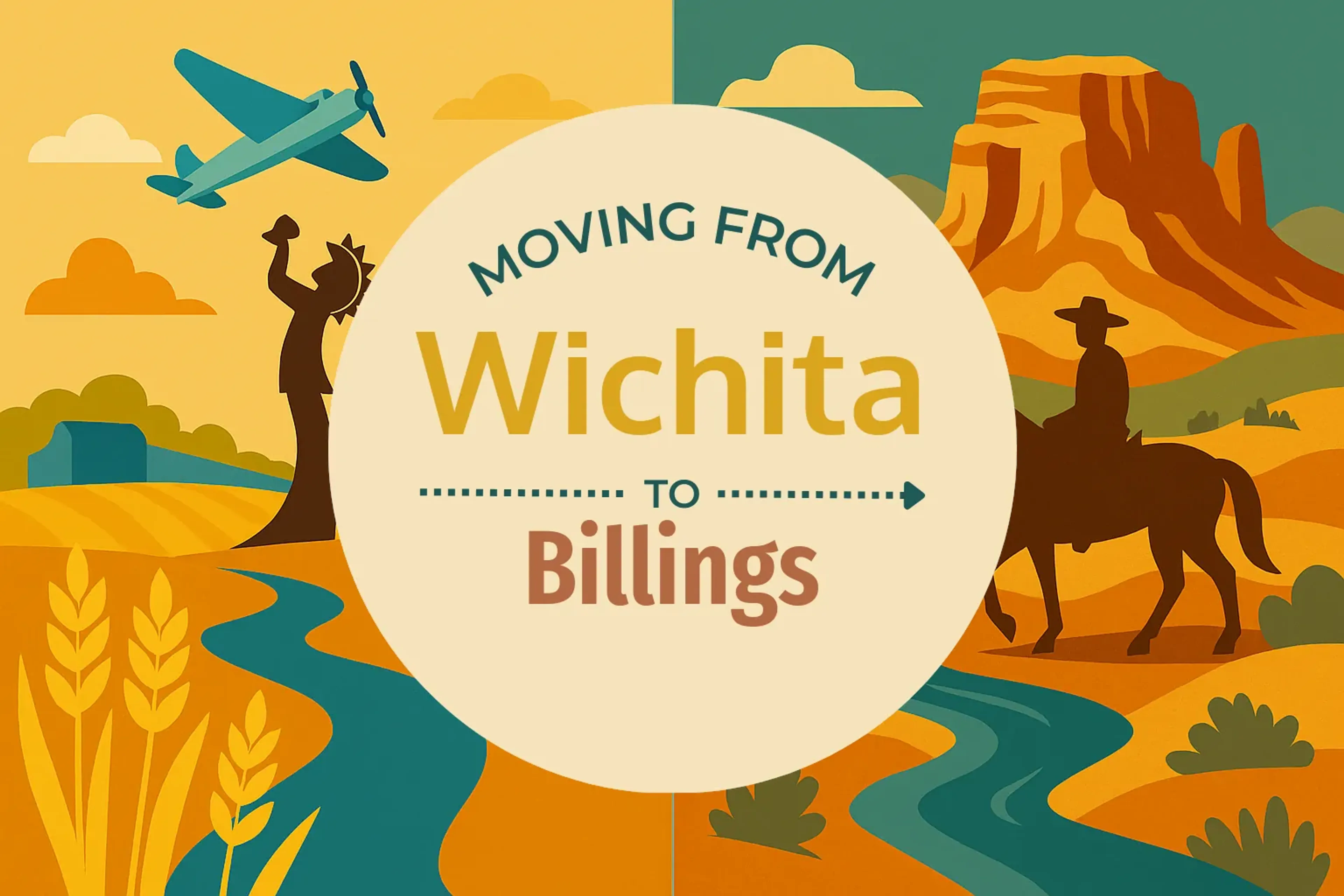 Side-by-side comparison of Wichita to Billings moving companies