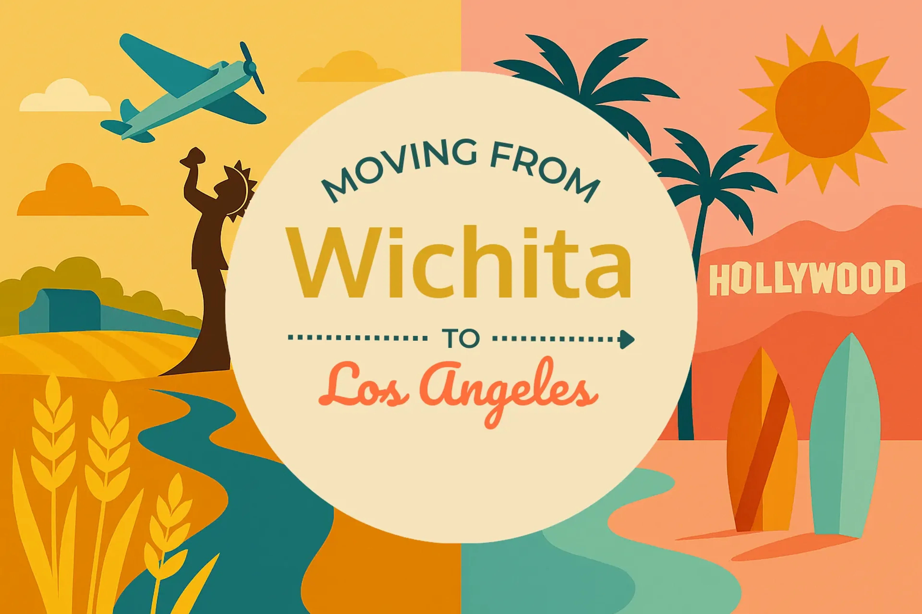 Side-by-side comparison of Wichita to Los Angeles moving companies