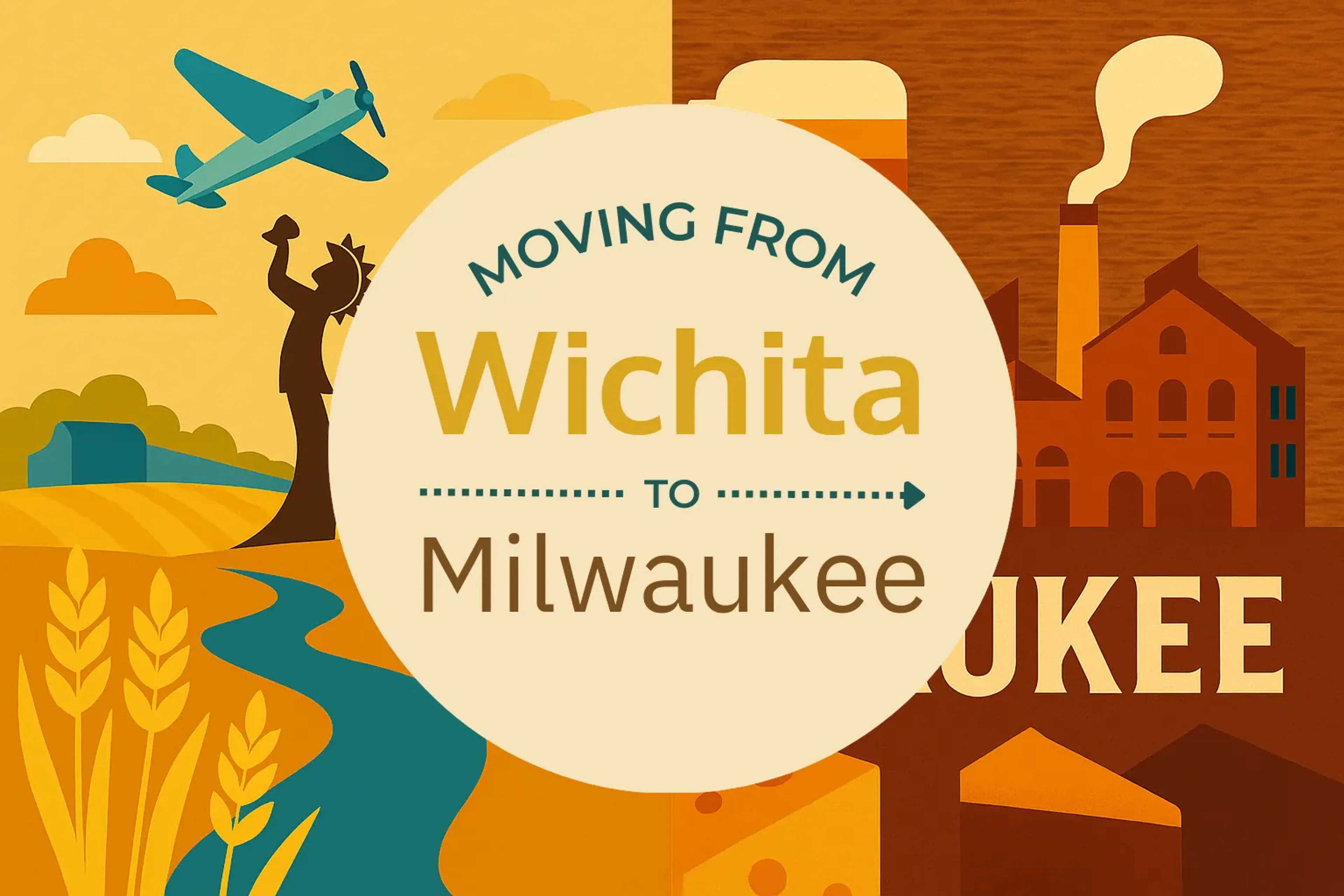 Side-by-side comparison of Wichita to Milwaukee moving companies