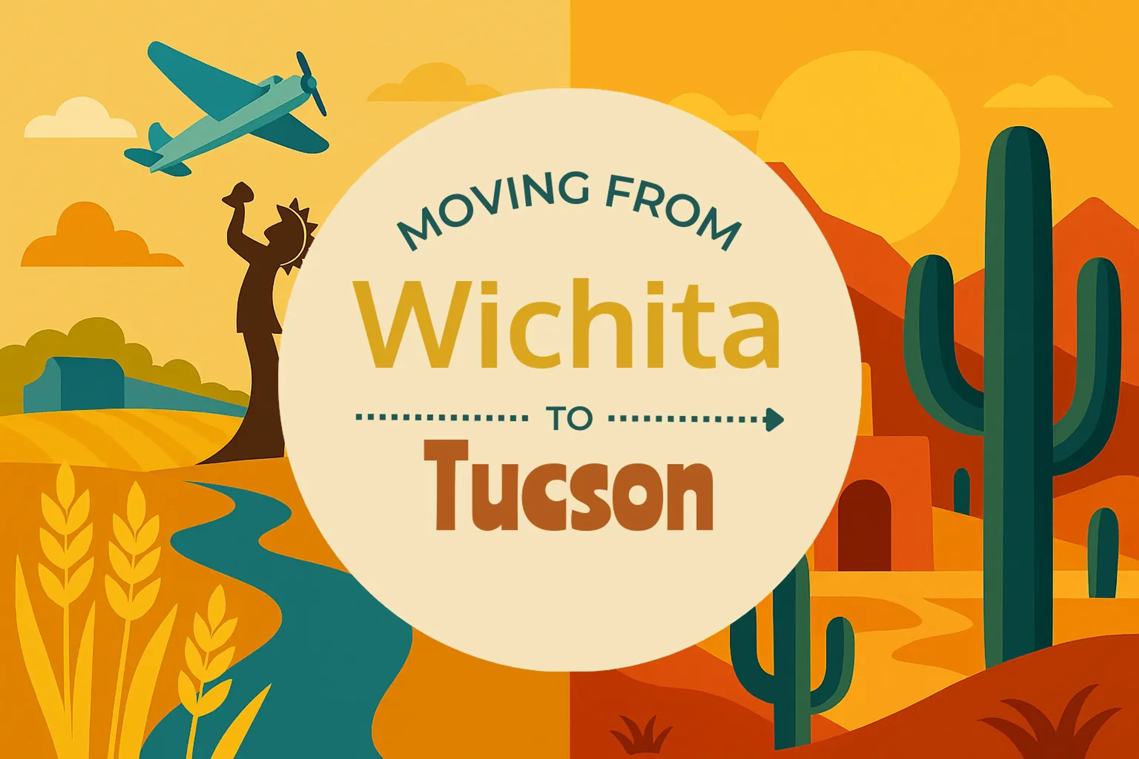 Side-by-side comparison of Wichita to Tucson moving companies