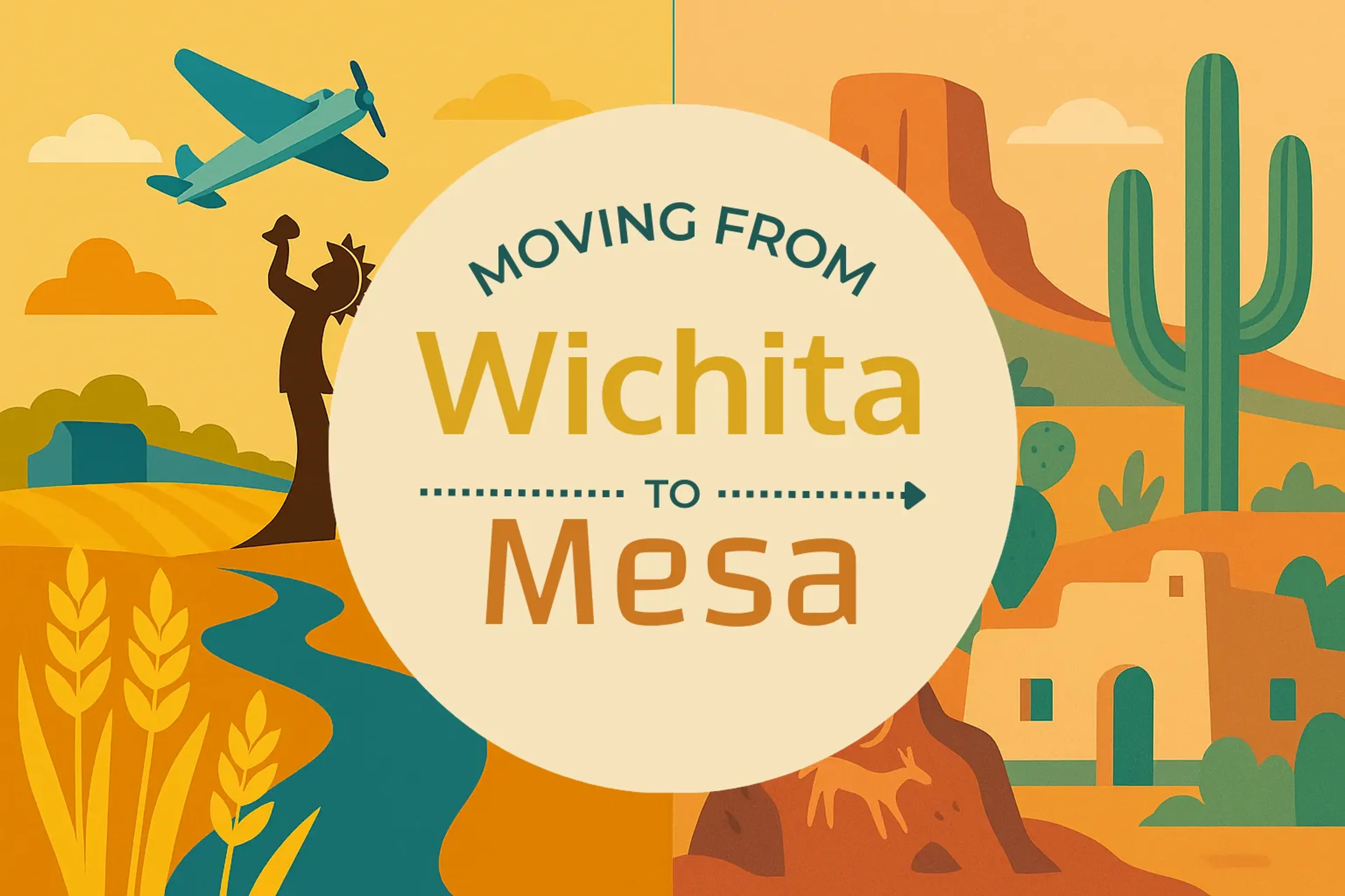 Side-by-side comparison of Wichita to Mesa moving companies