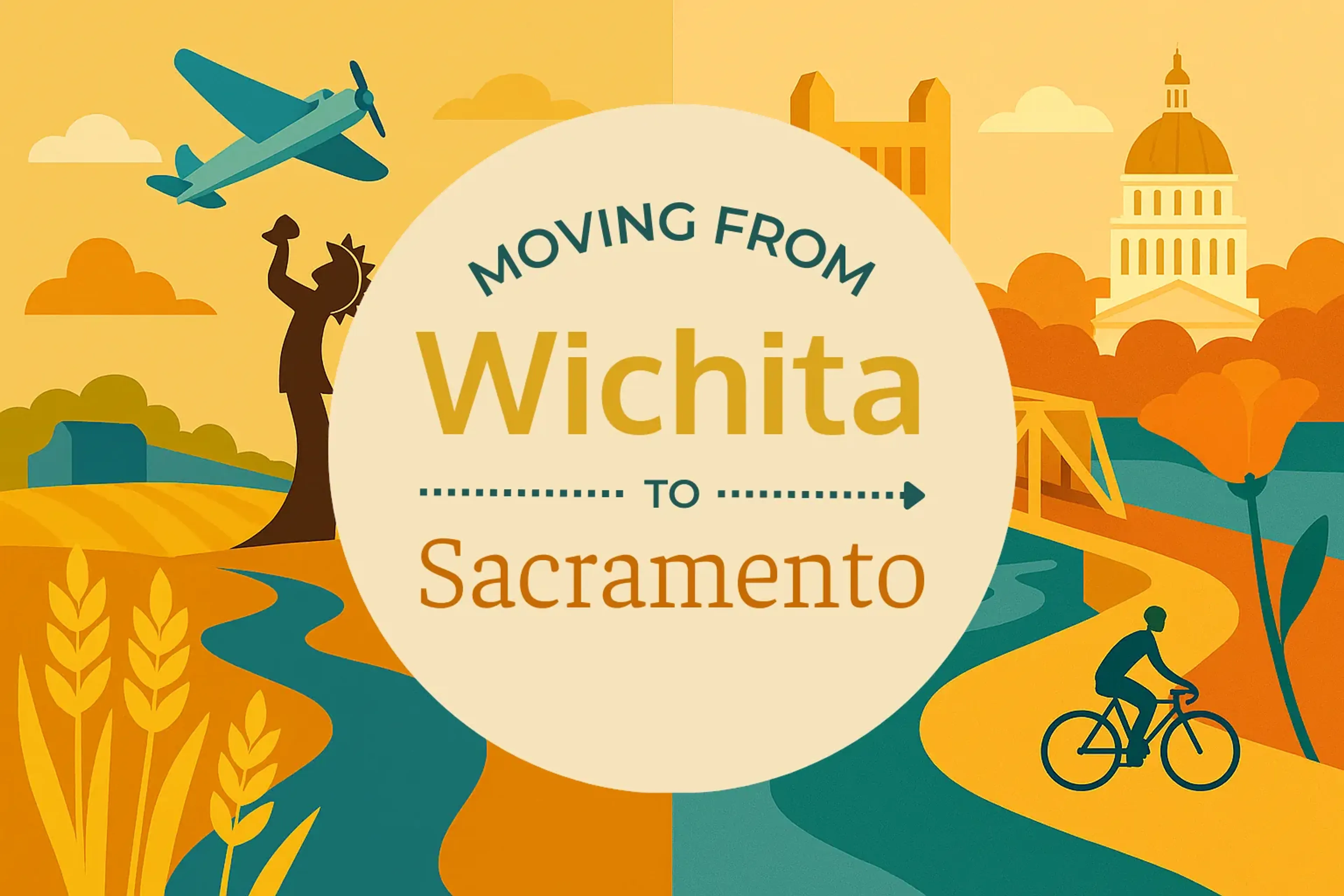 Side-by-side comparison of Wichita to Sacramento moving companies