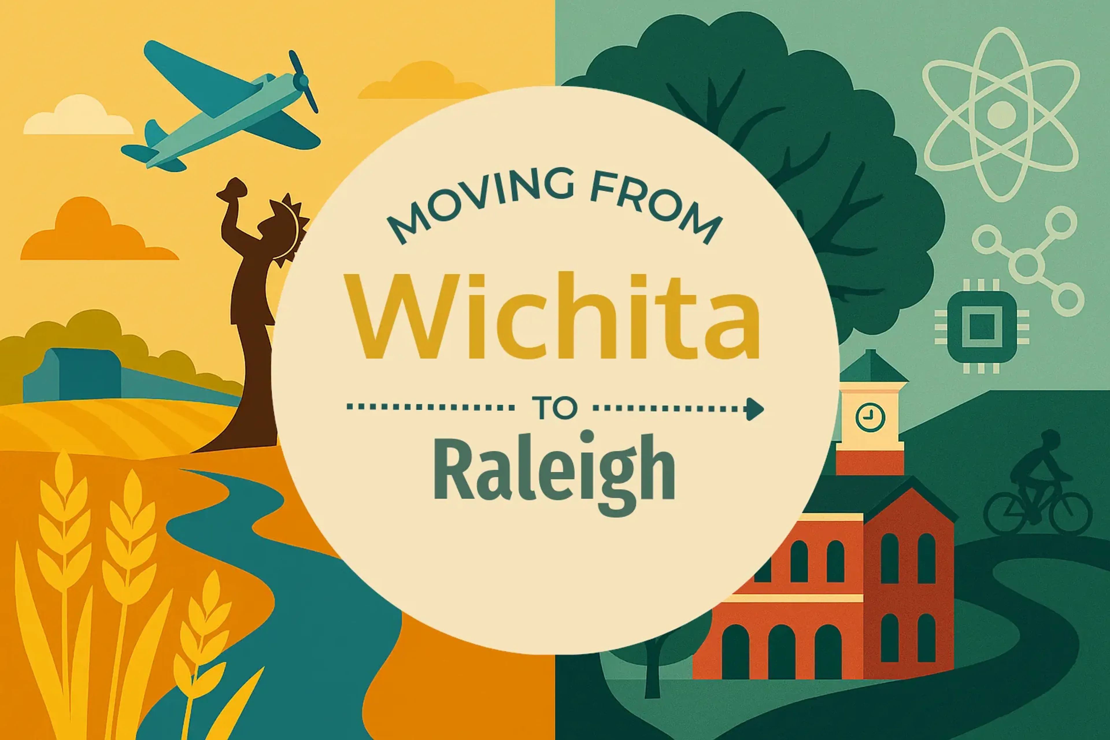 Side-by-side comparison of Wichita to Raleigh moving companies