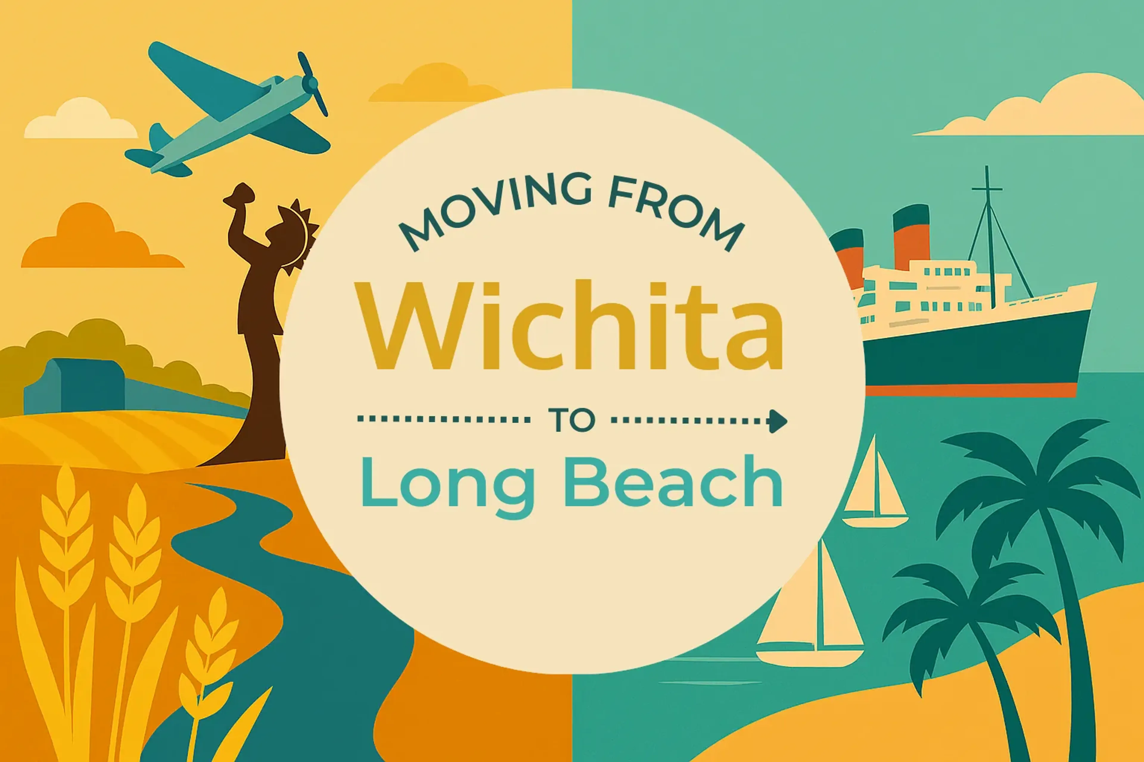 Side-by-side comparison of Wichita to Long Beach moving companies