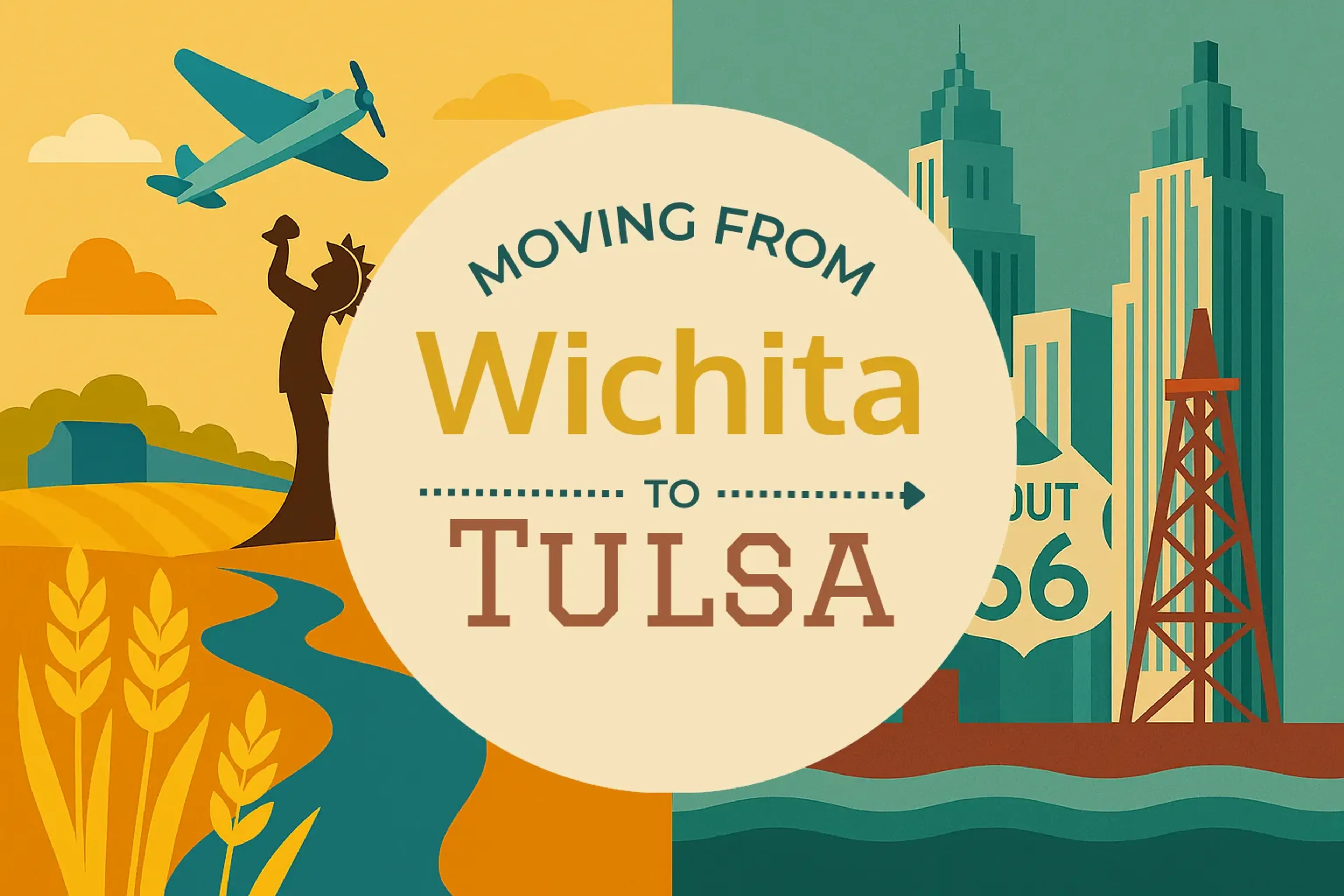 Side-by-side comparison of Wichita to Tulsa moving companies