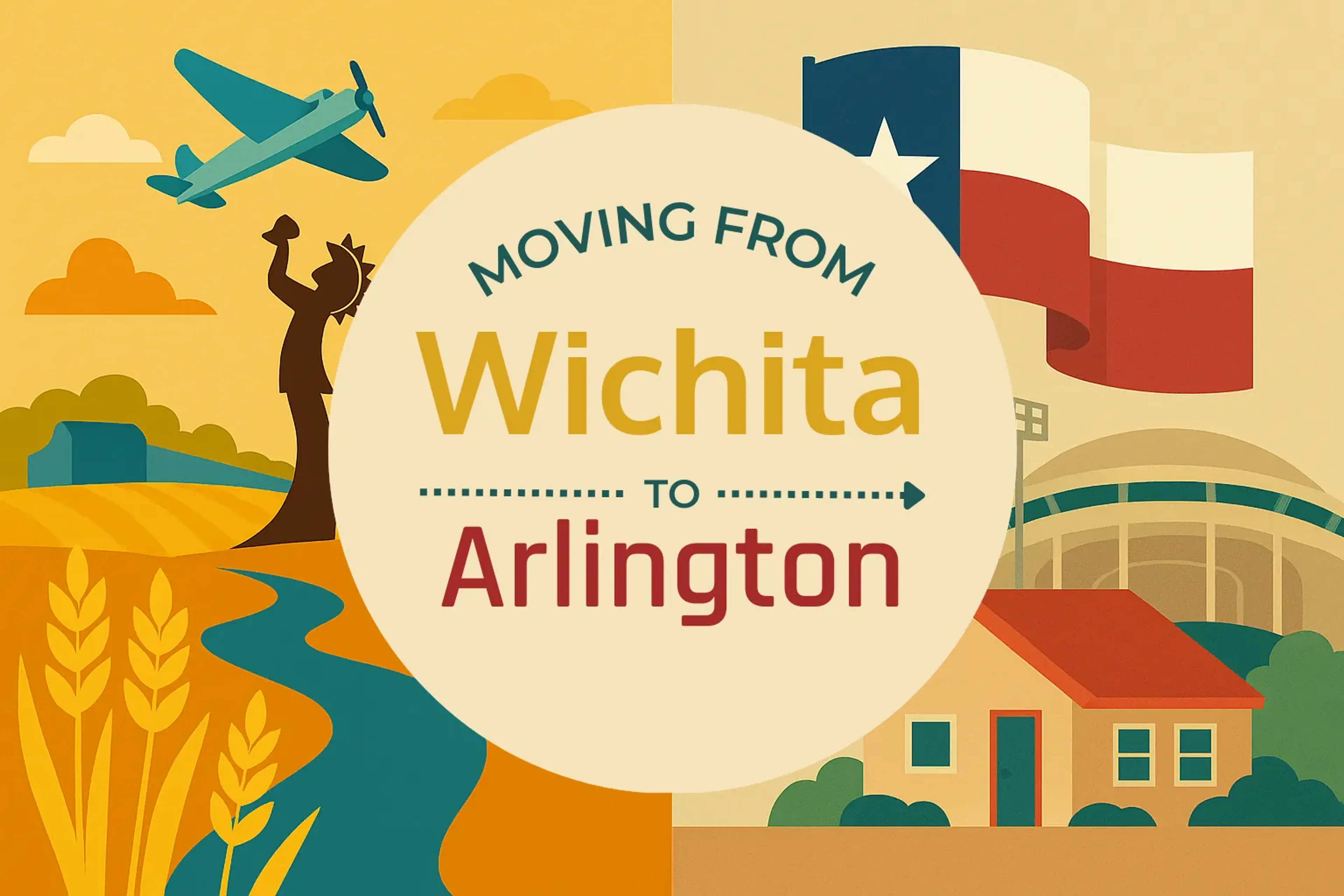Side-by-side comparison of Wichita to Arlington moving companies