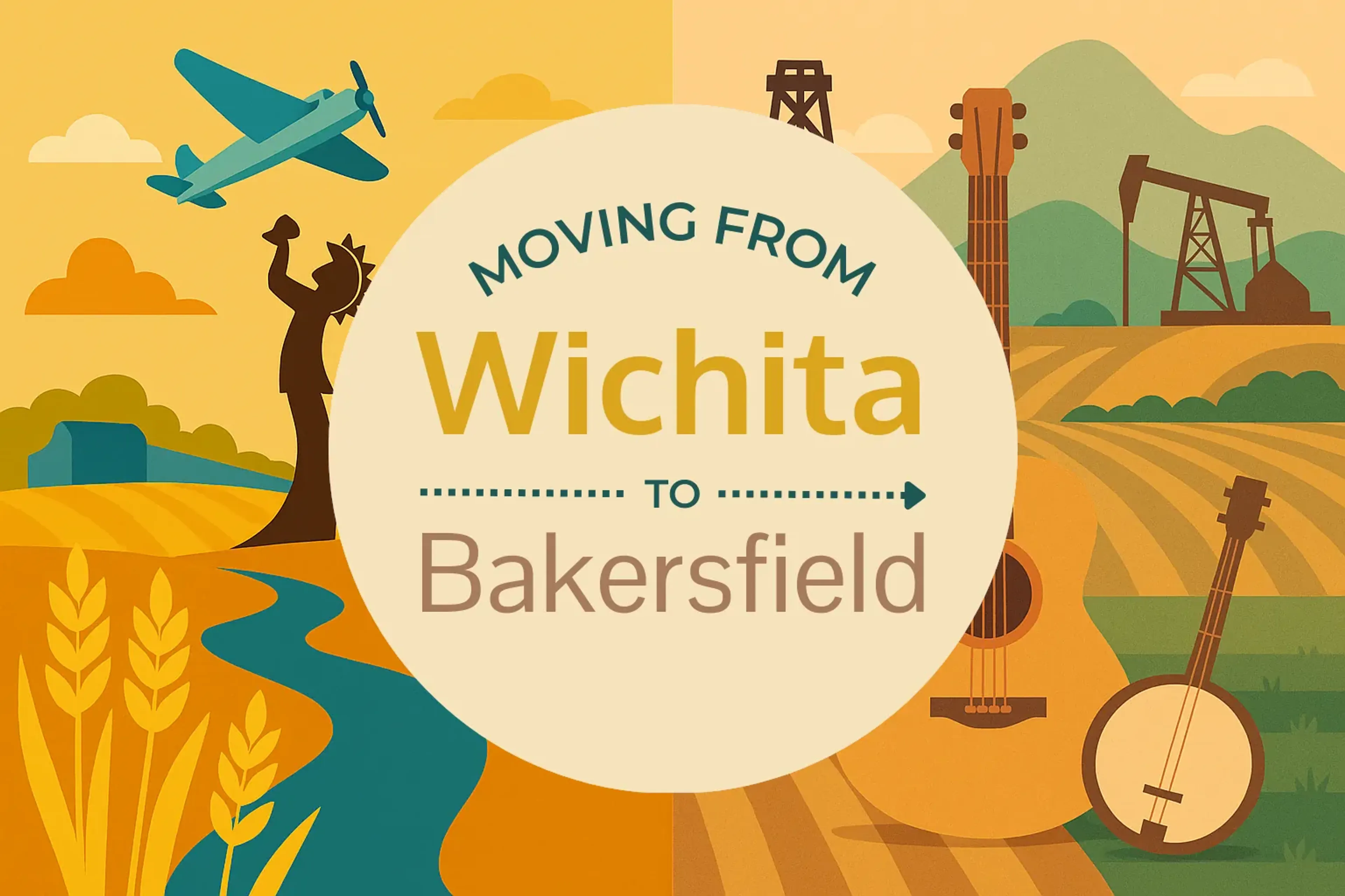 Side-by-side comparison of Wichita to Bakersfield moving companies