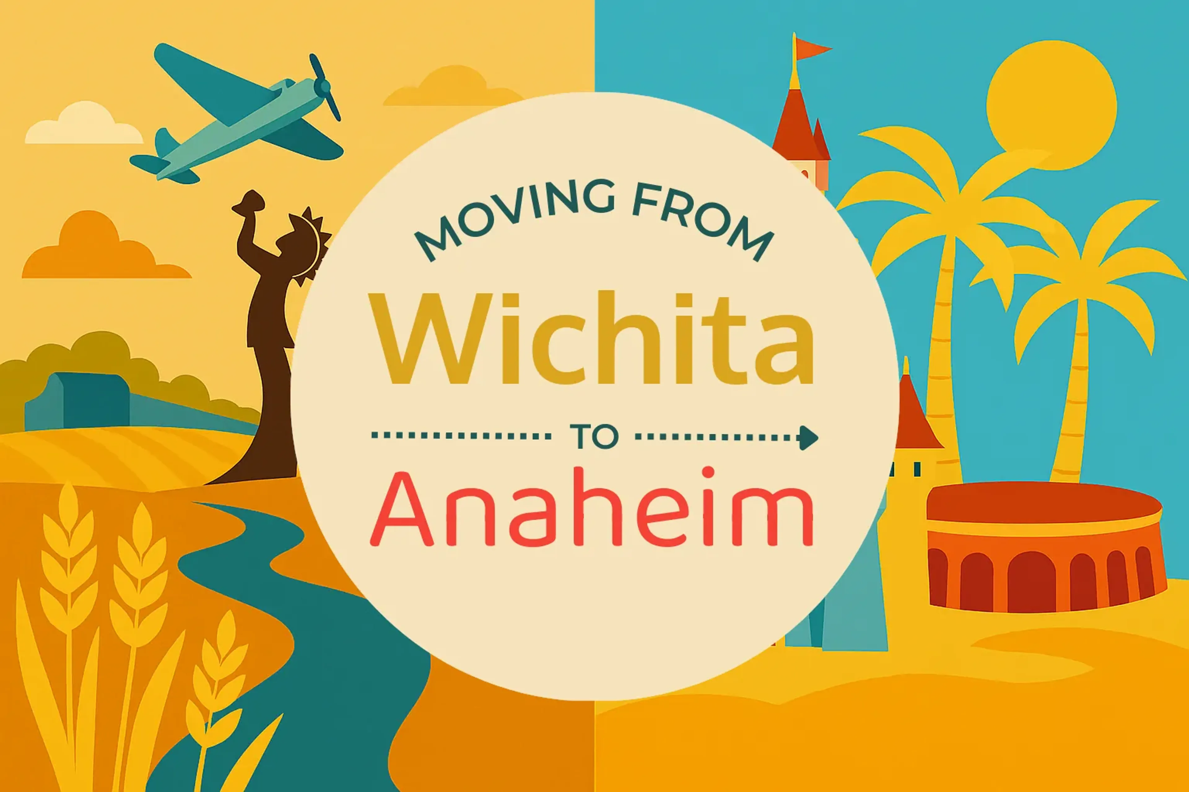 Side-by-side comparison of Wichita to Anaheim moving companies