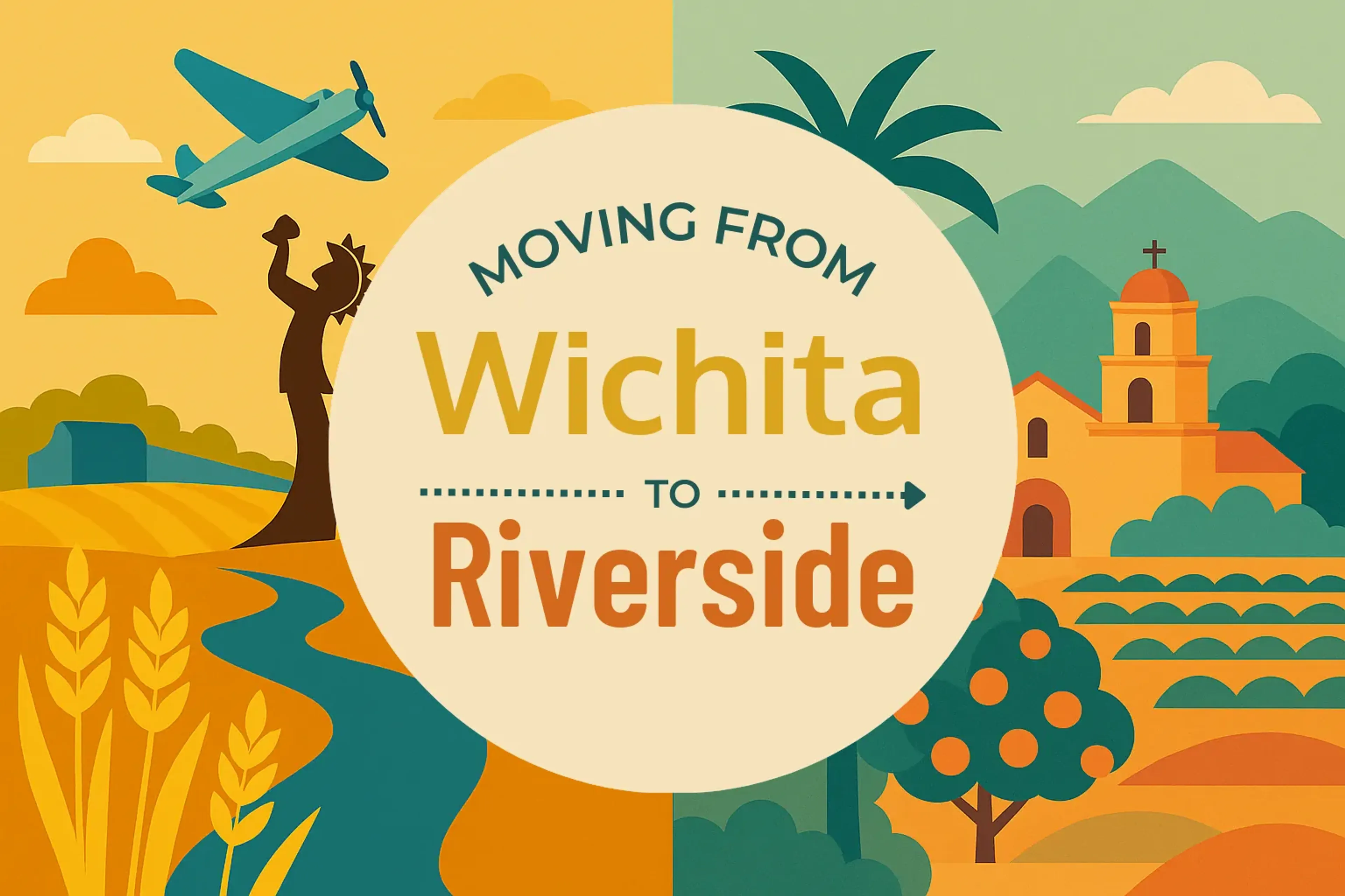 Side-by-side comparison of Wichita to Riverside moving companies