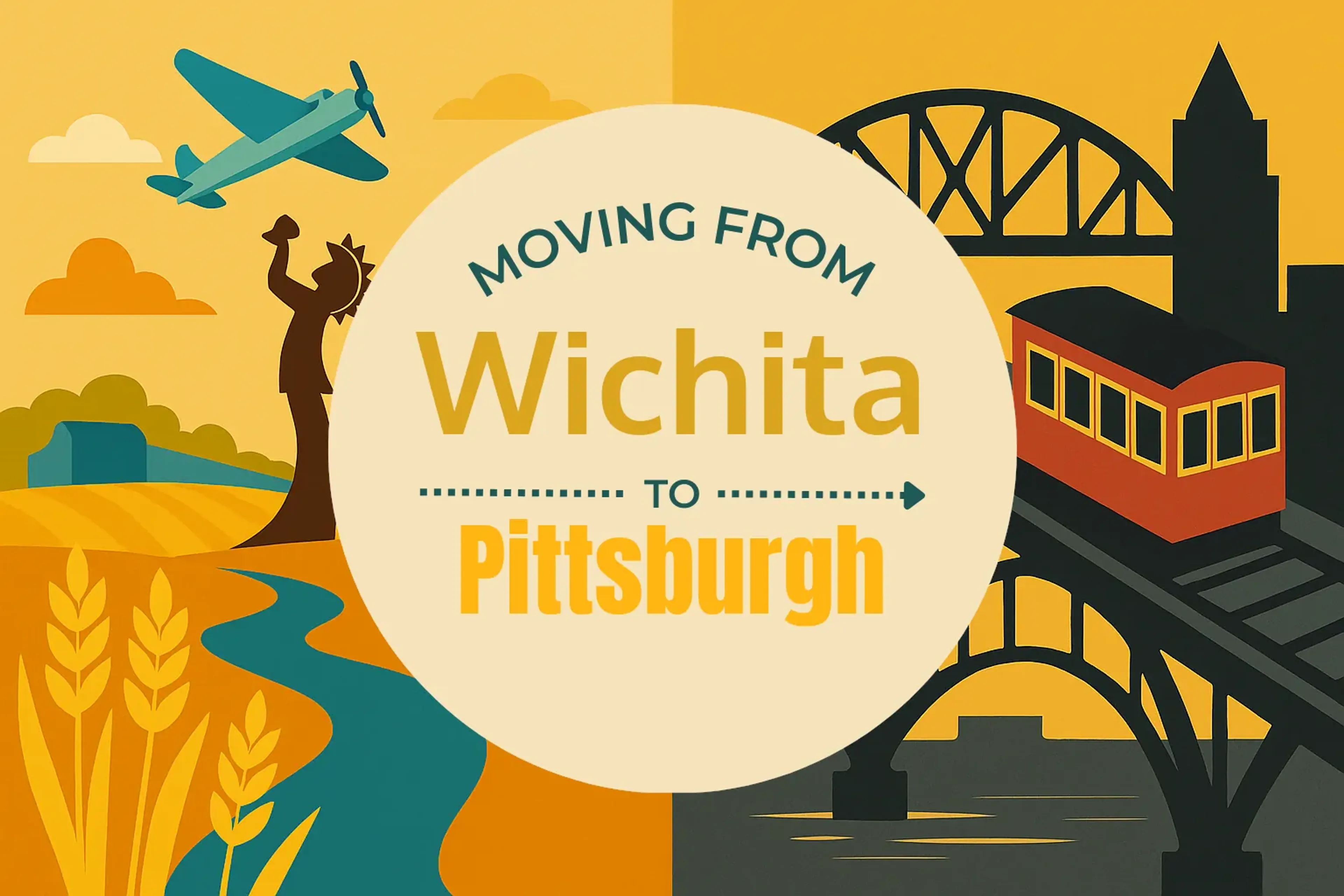 Side-by-side comparison of Wichita to Pittsburgh moving companies