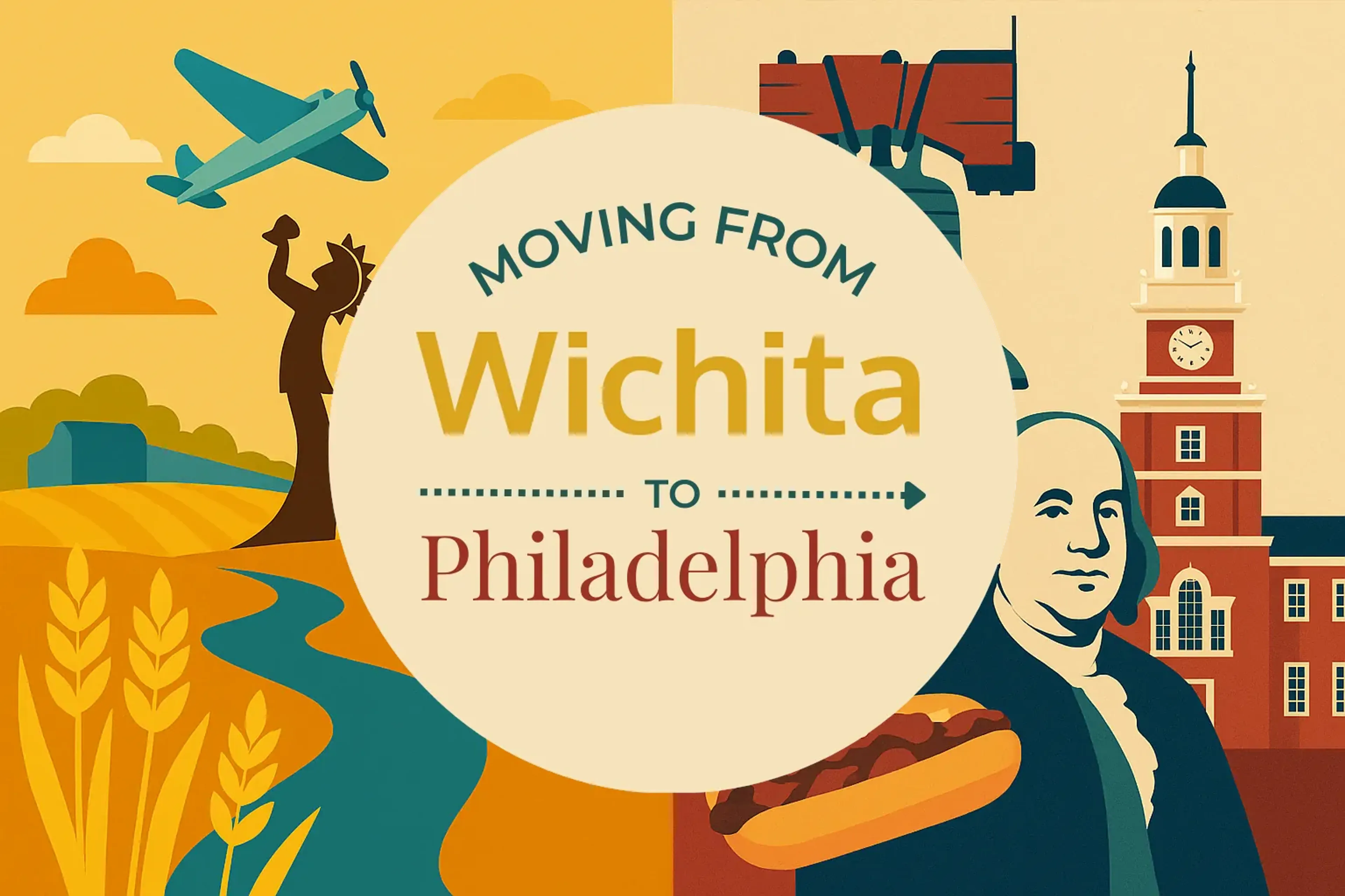 Side-by-side comparison of Wichita to Philadelphia moving companies