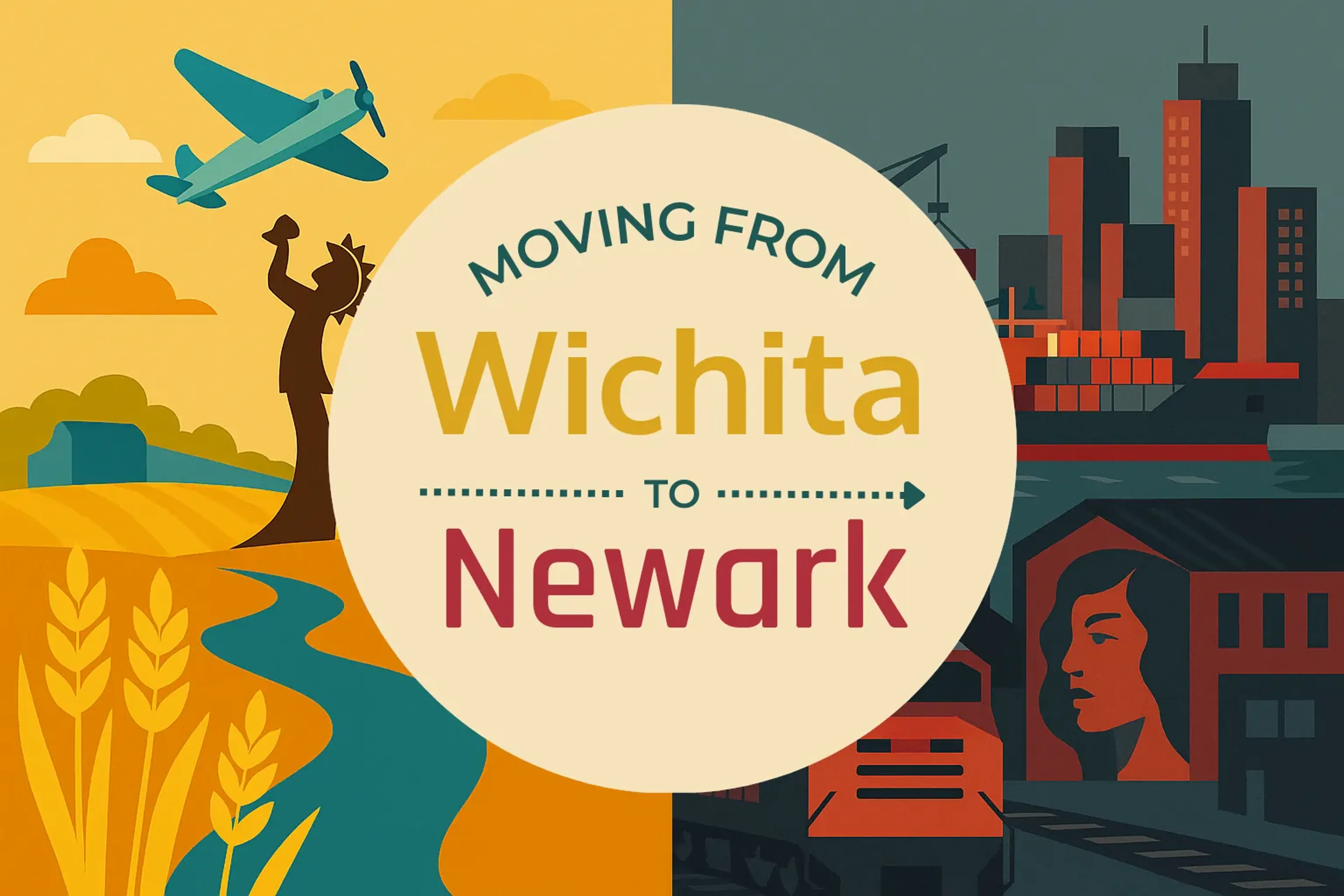 Side-by-side comparison of Wichita to Newark moving companies