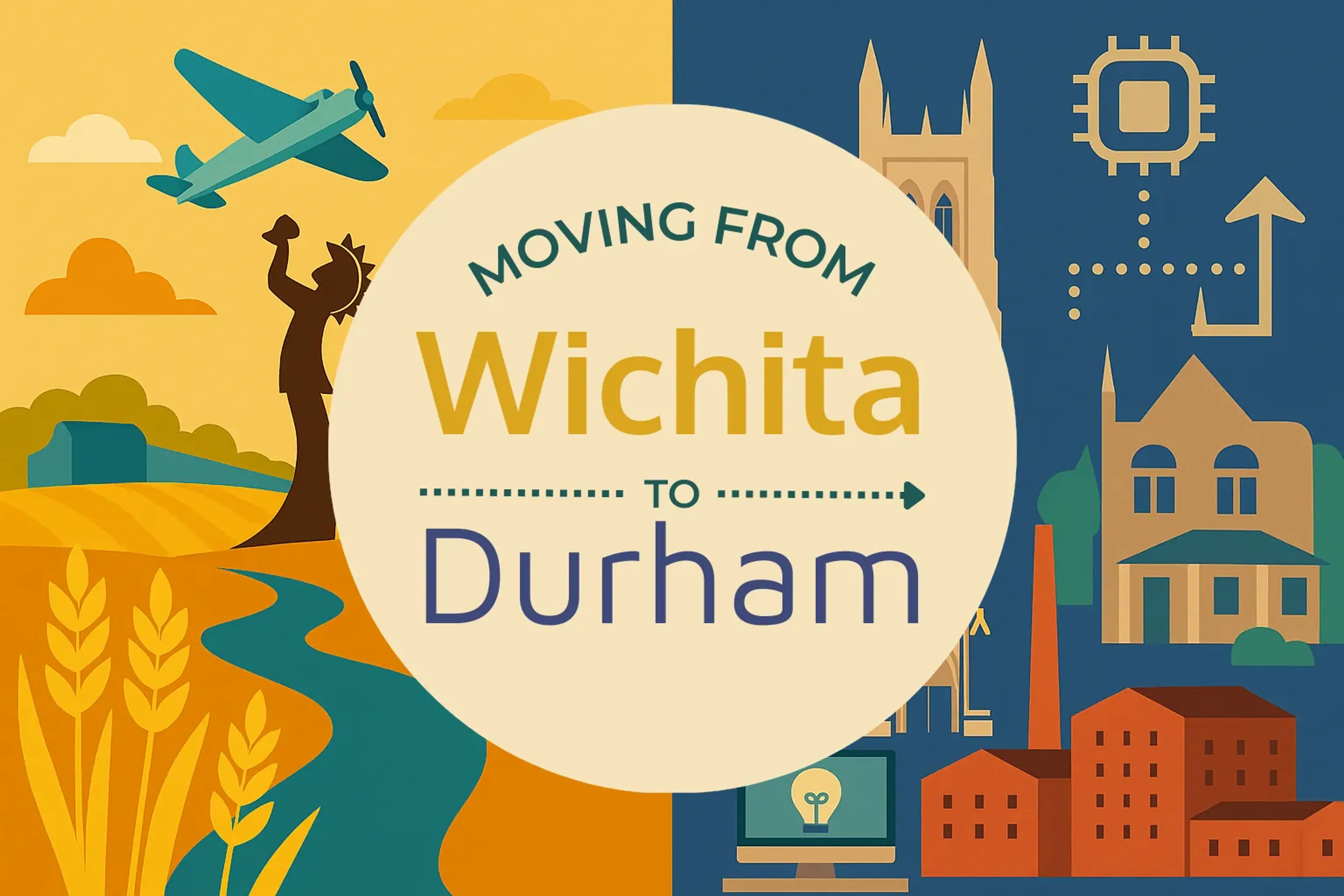 Side-by-side comparison of Wichita to Durham moving companies
