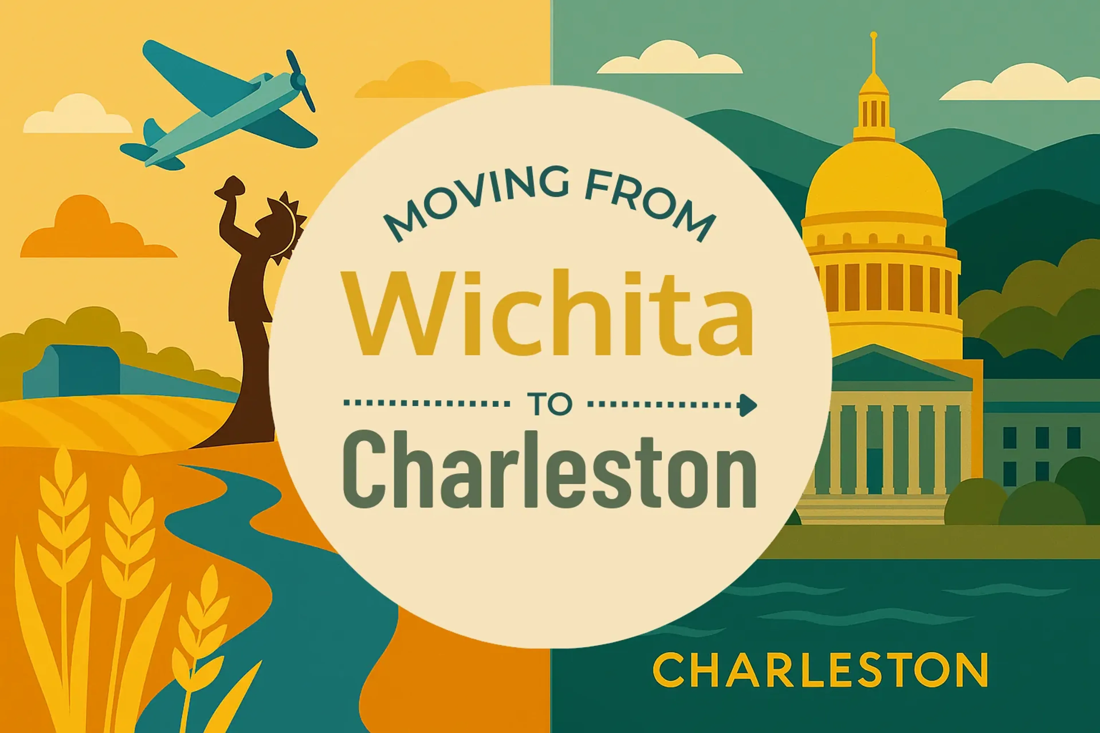 Side-by-side comparison of Wichita to Charleston moving companies