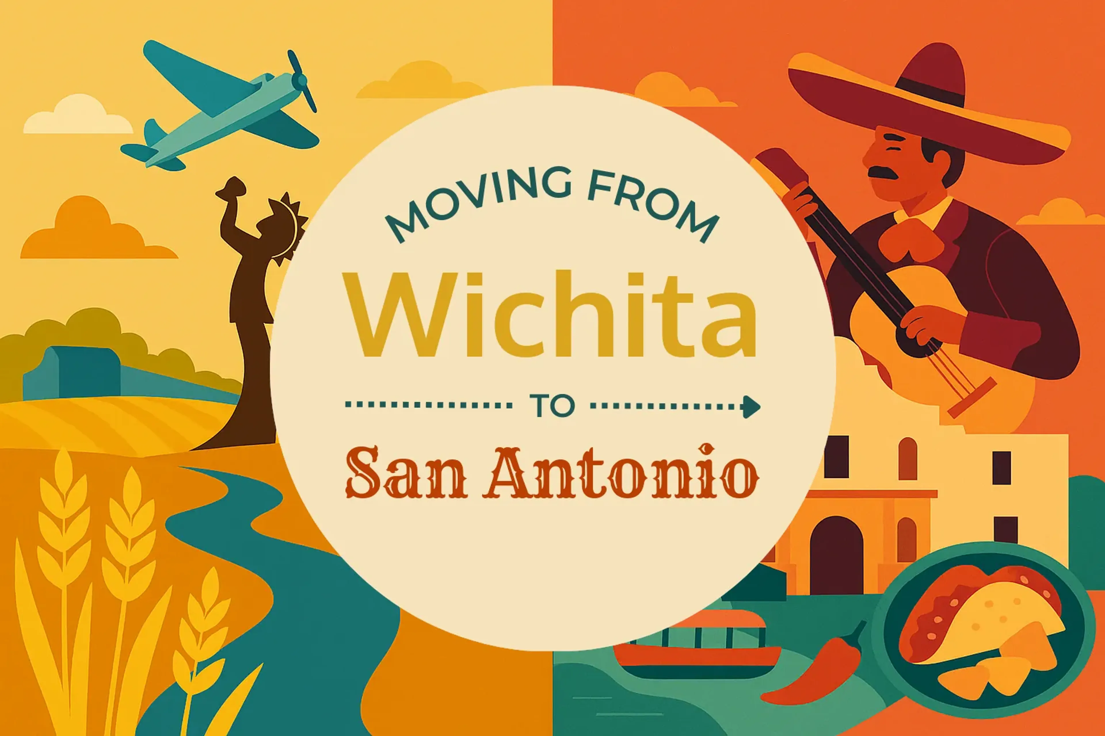 Side-by-side comparison of Wichita to San Antonio moving companies