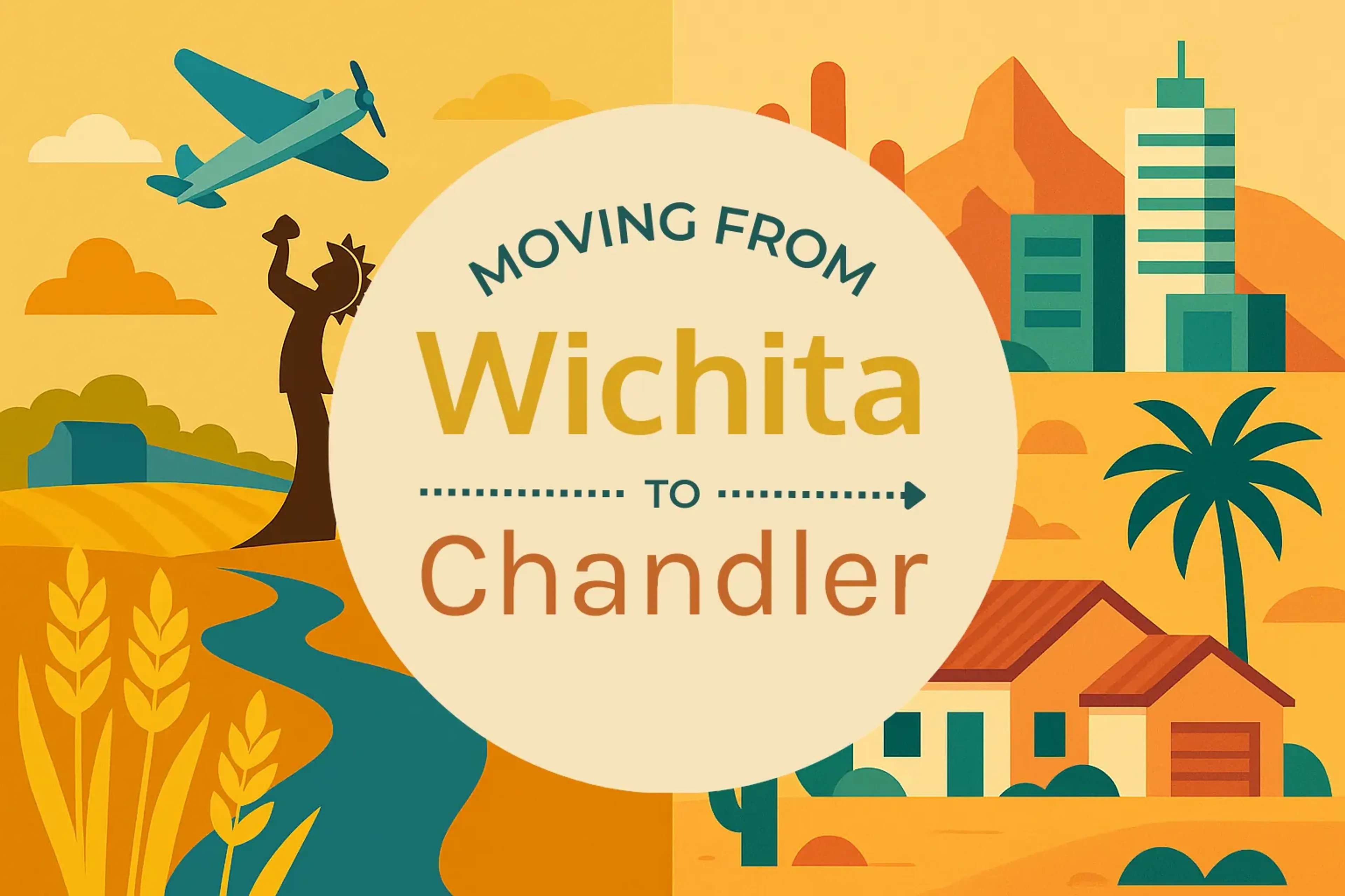 Side-by-side comparison of Wichita to Chandler moving companies