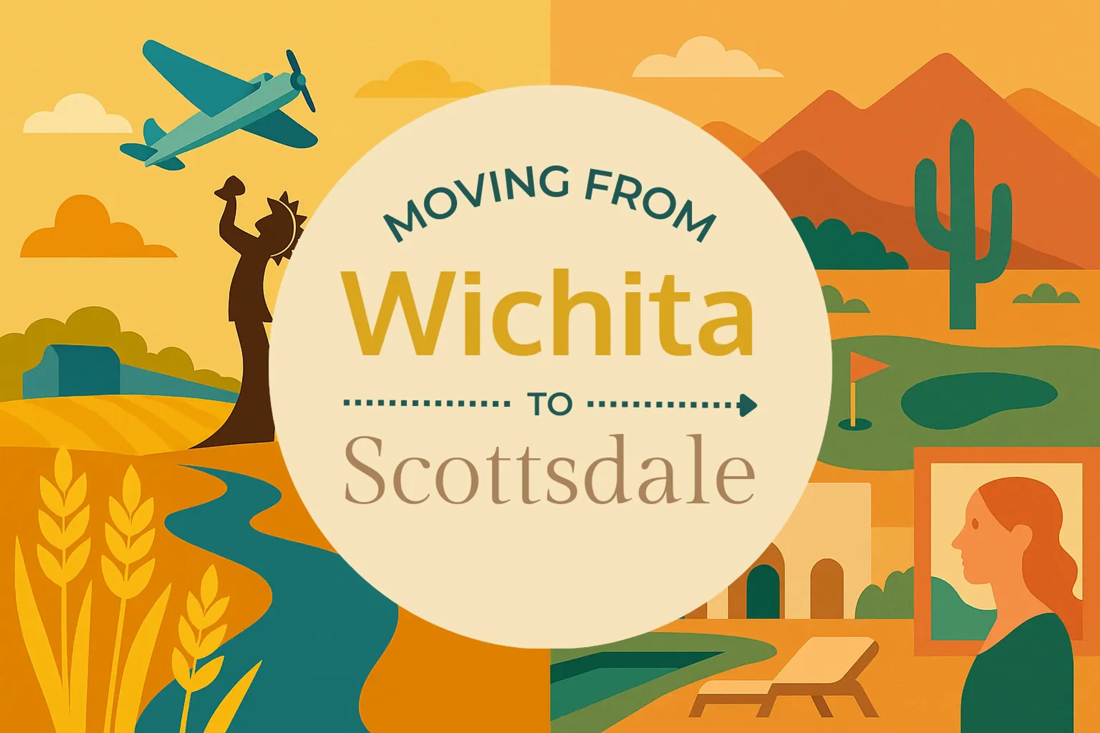 Side-by-side comparison of Wichita to Scottsdale moving companies