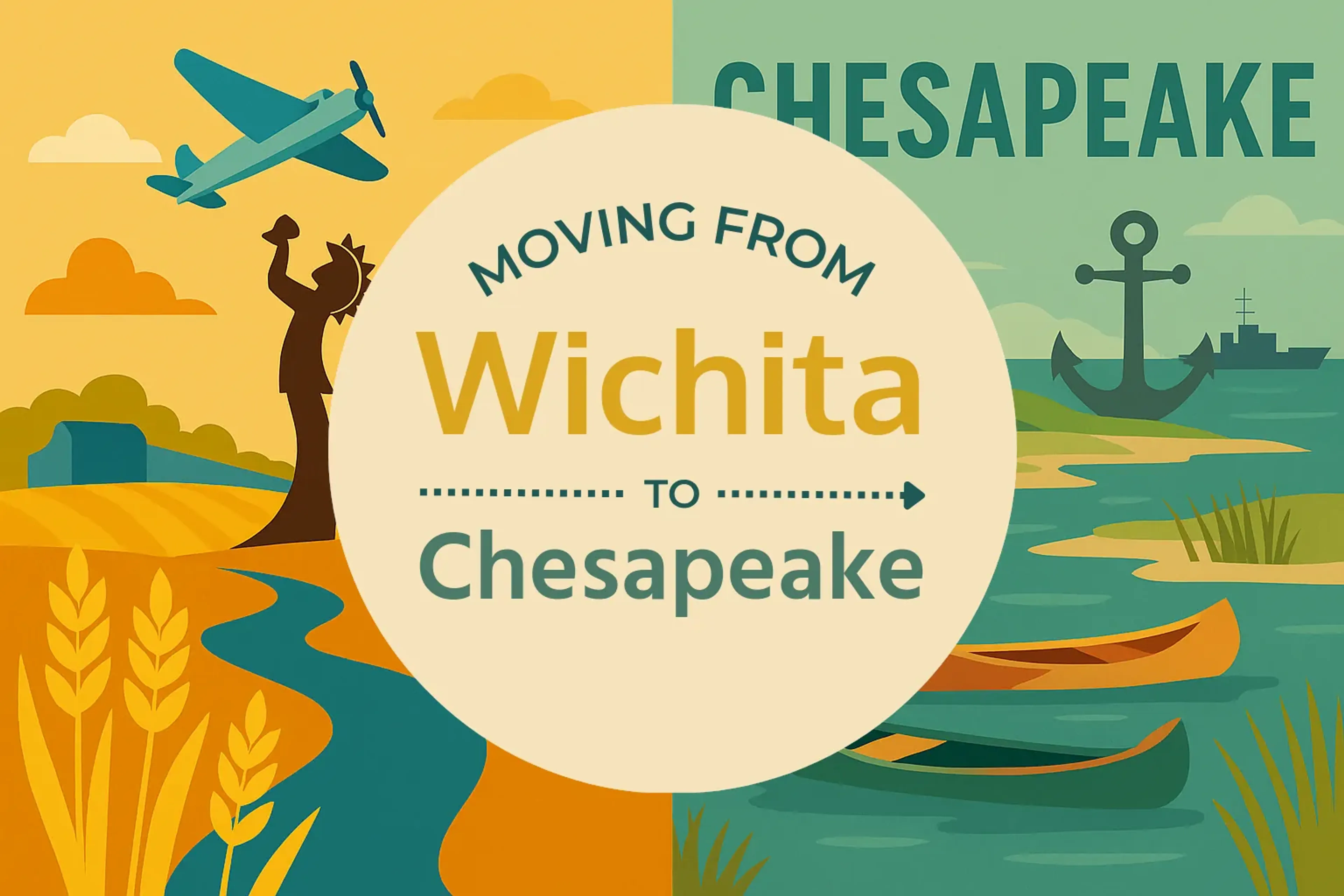 Side-by-side comparison of Wichita to Chesapeake moving companies