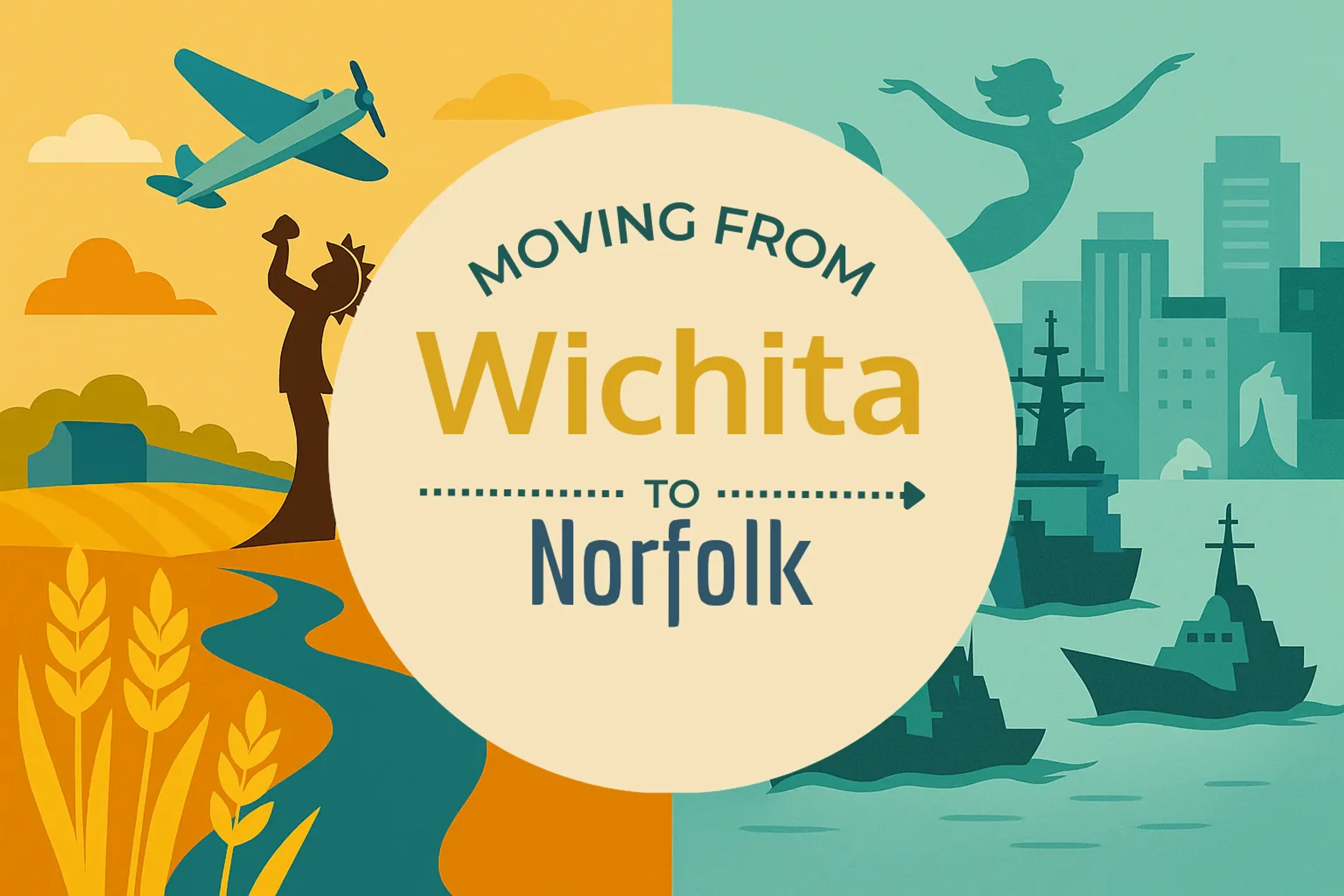 Side-by-side comparison of Wichita to Norfolk moving companies