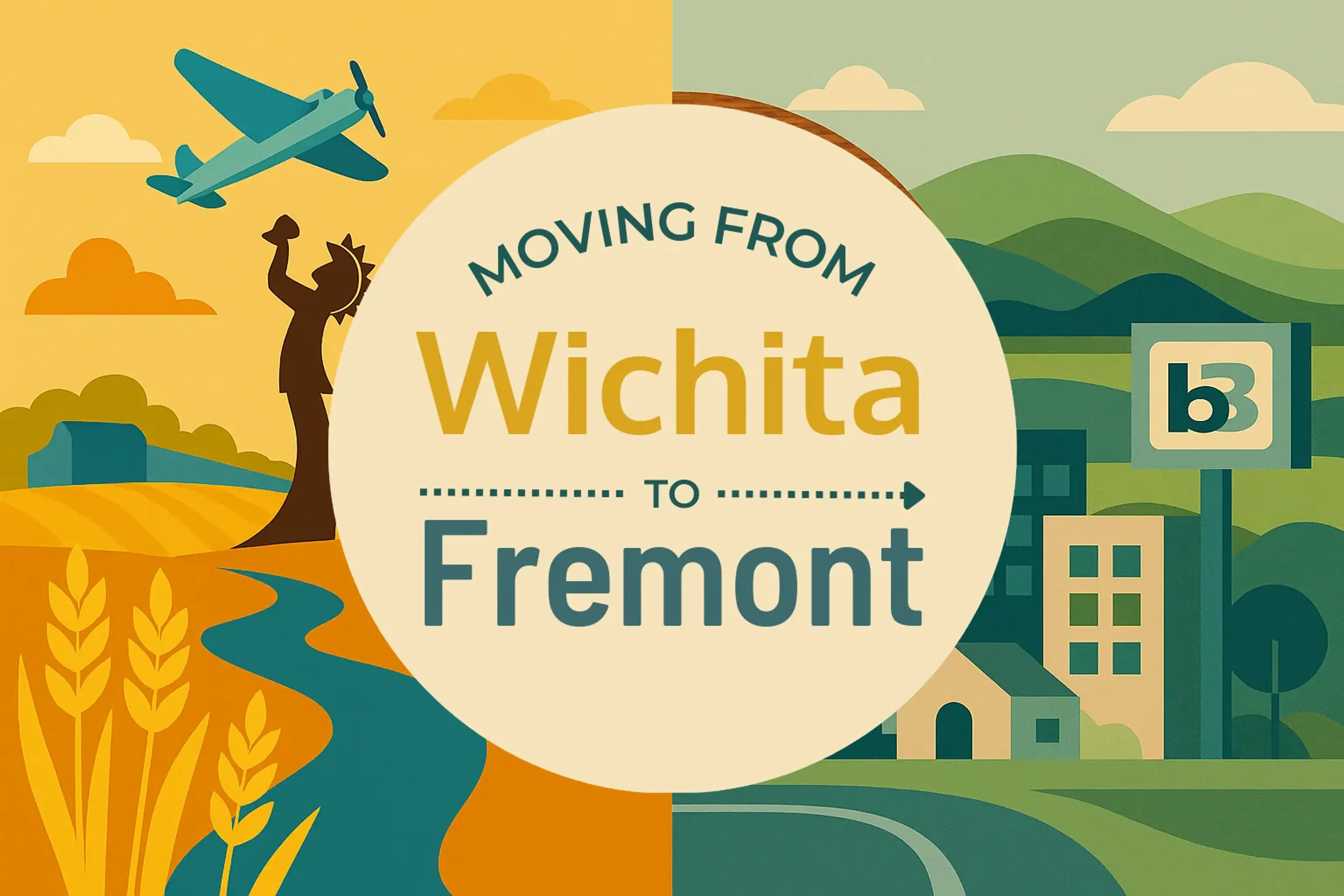 Side-by-side comparison of Wichita to Fremont moving companies