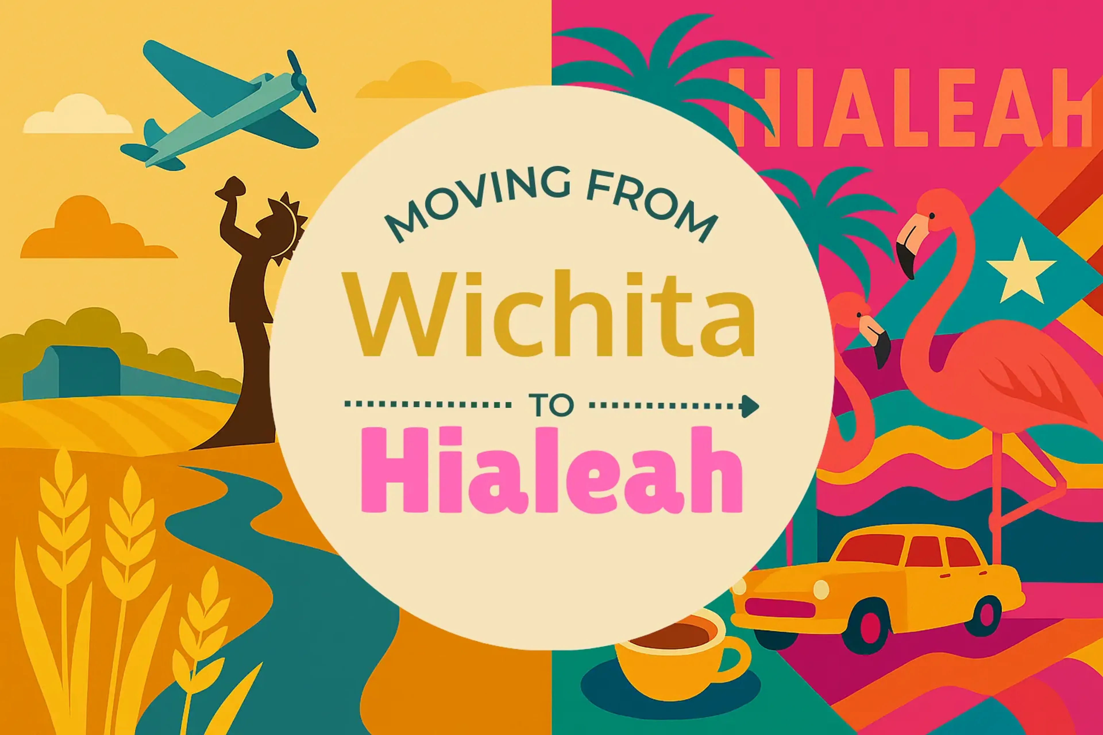 Side-by-side comparison of Wichita to Hialeah moving companies