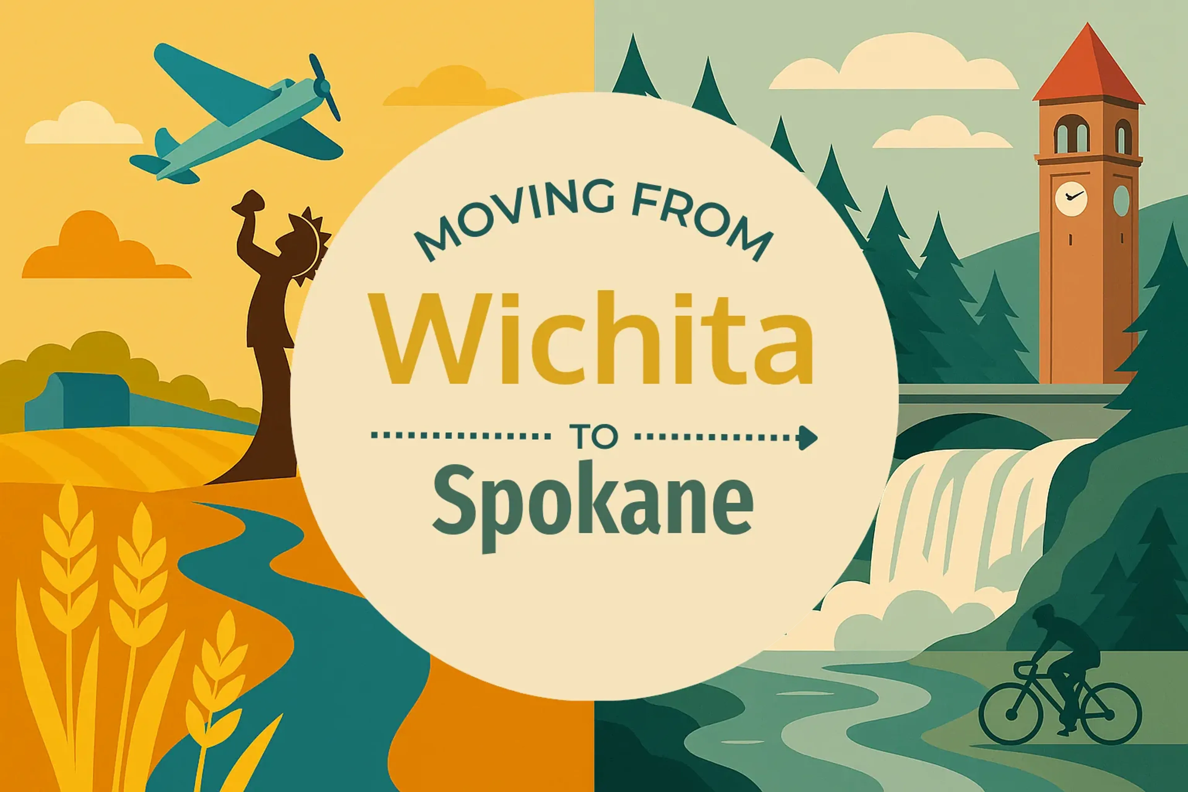 Side-by-side comparison of Wichita to Spokane moving companies