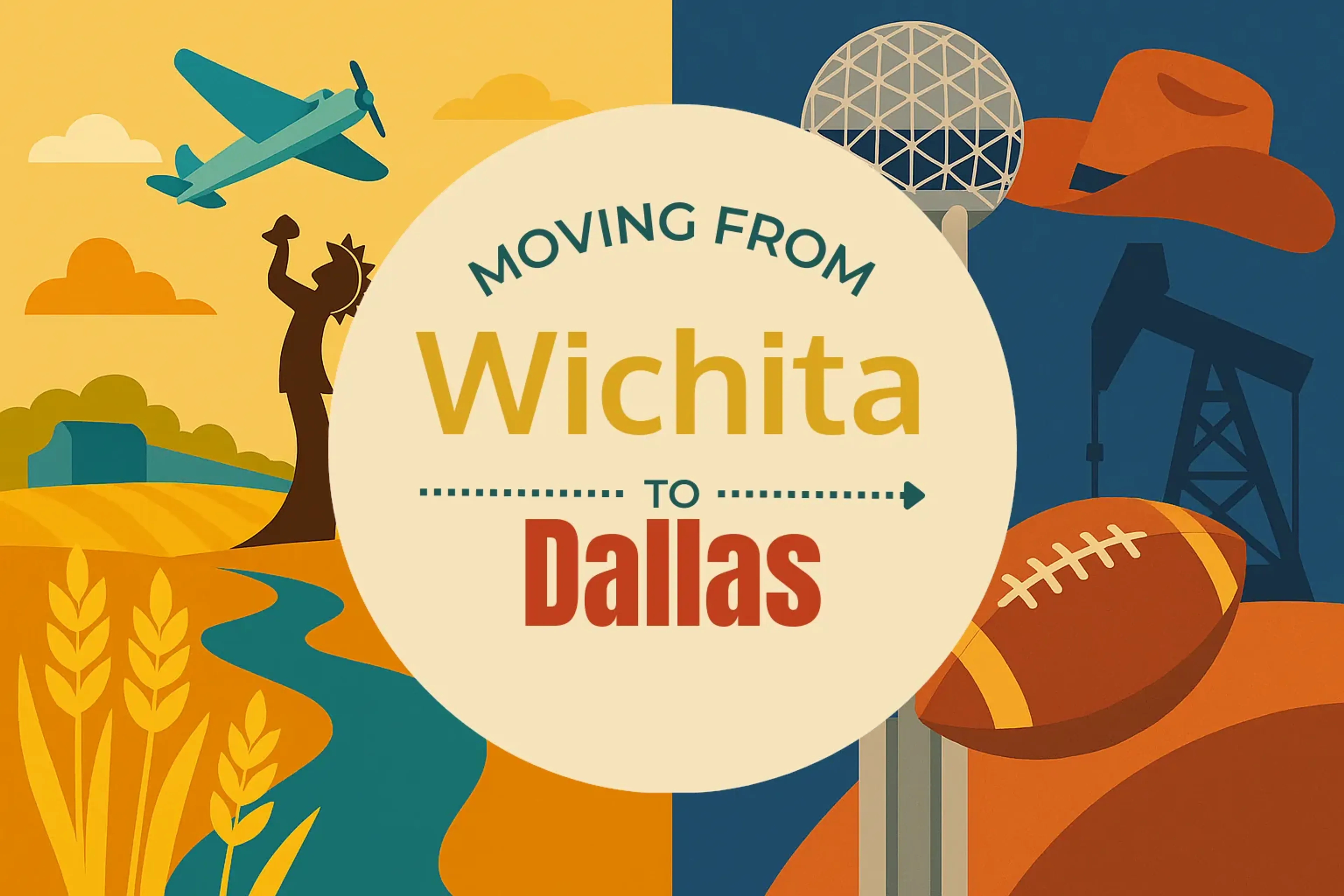 Side-by-side comparison of Wichita to Dallas moving companies