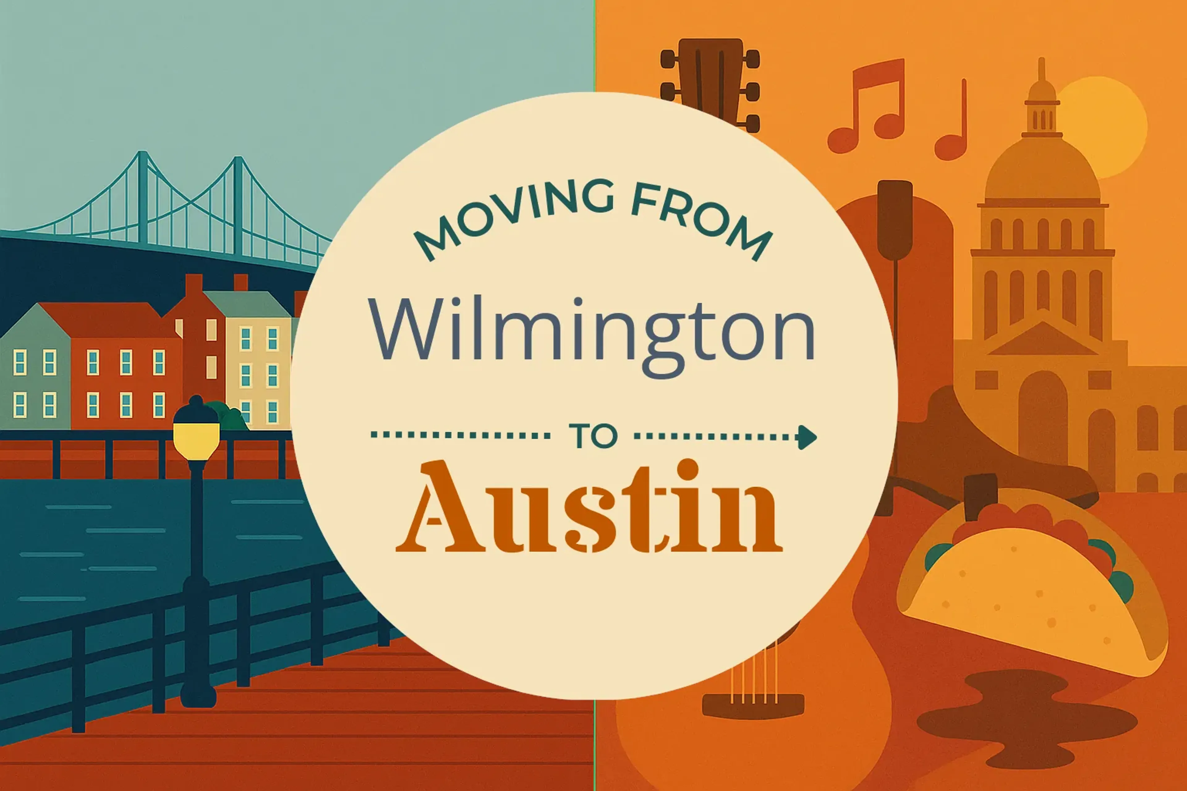Side-by-side comparison of Wilmington to Austin moving companies