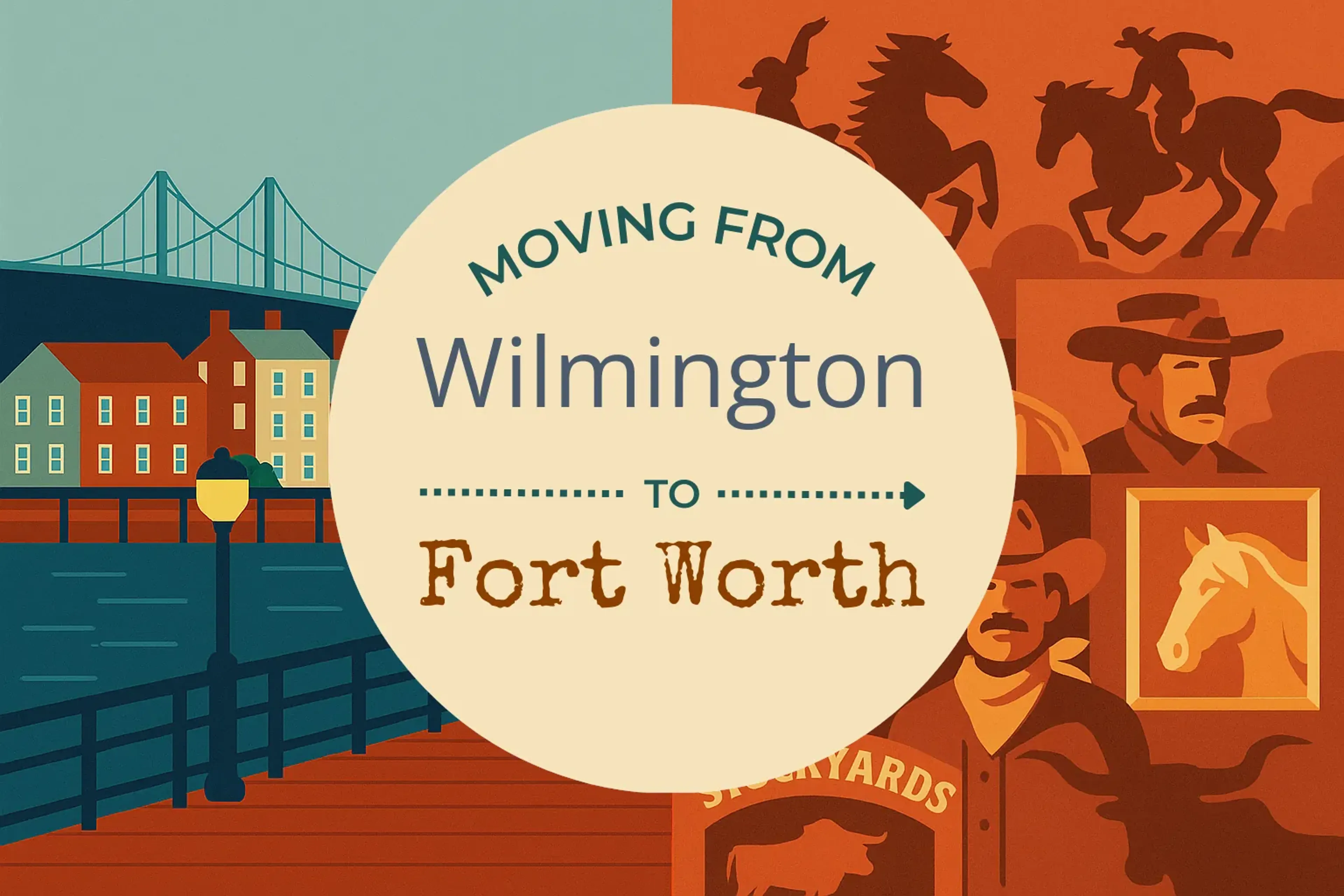 Side-by-side comparison of Wilmington to Fort Worth moving companies