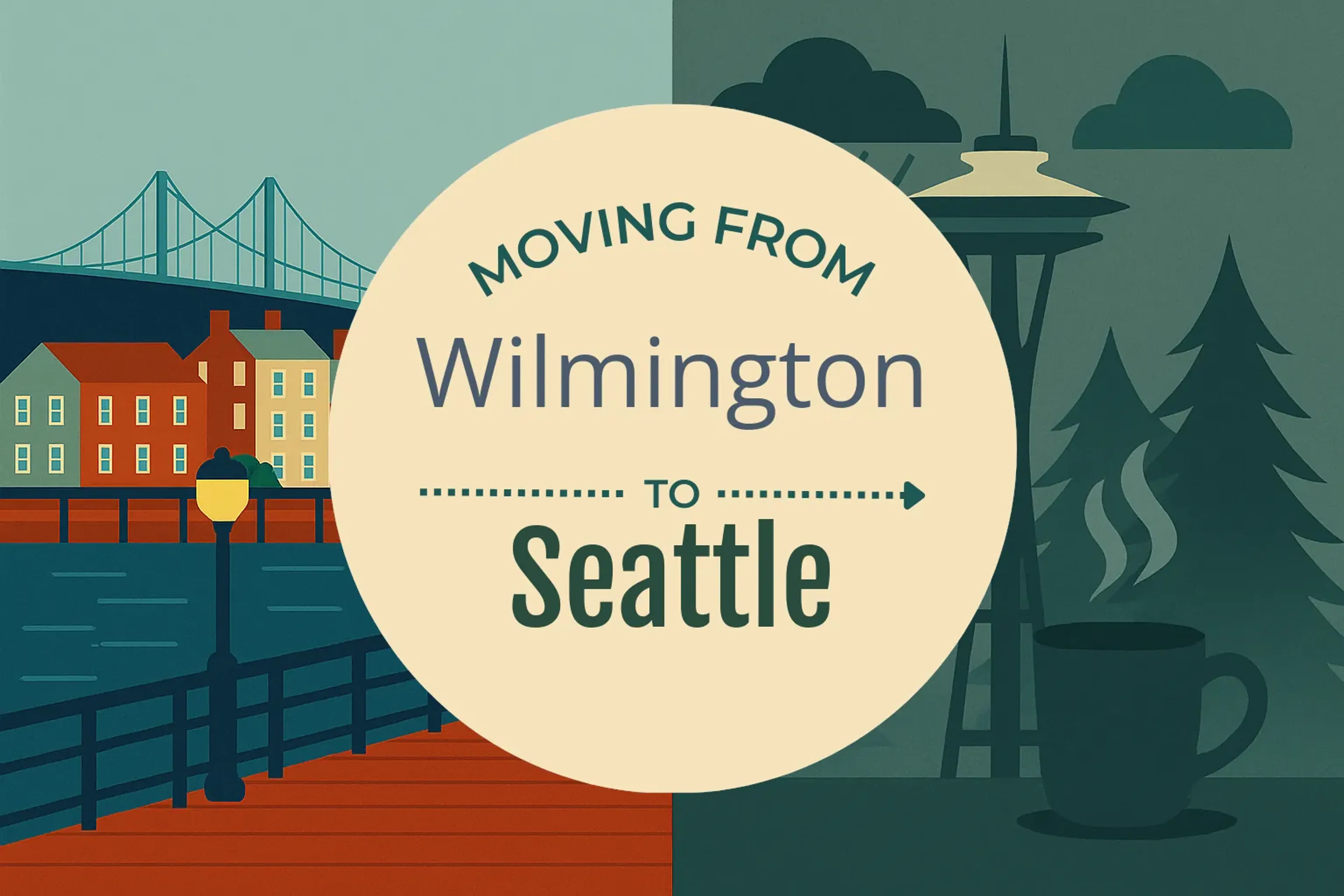 Side-by-side comparison of Wilmington to Seattle moving companies