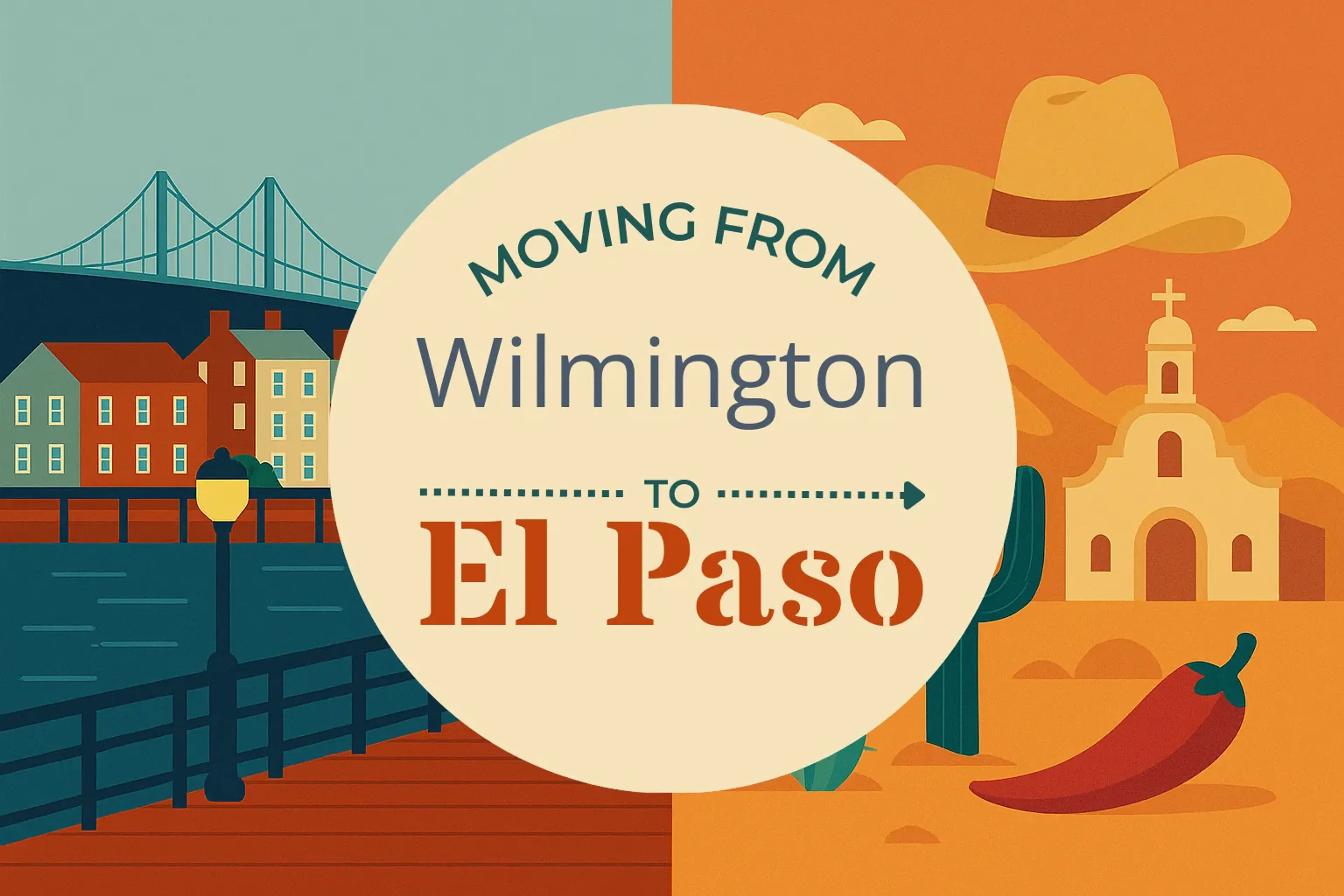 Side-by-side comparison of Wilmington to El Paso moving companies