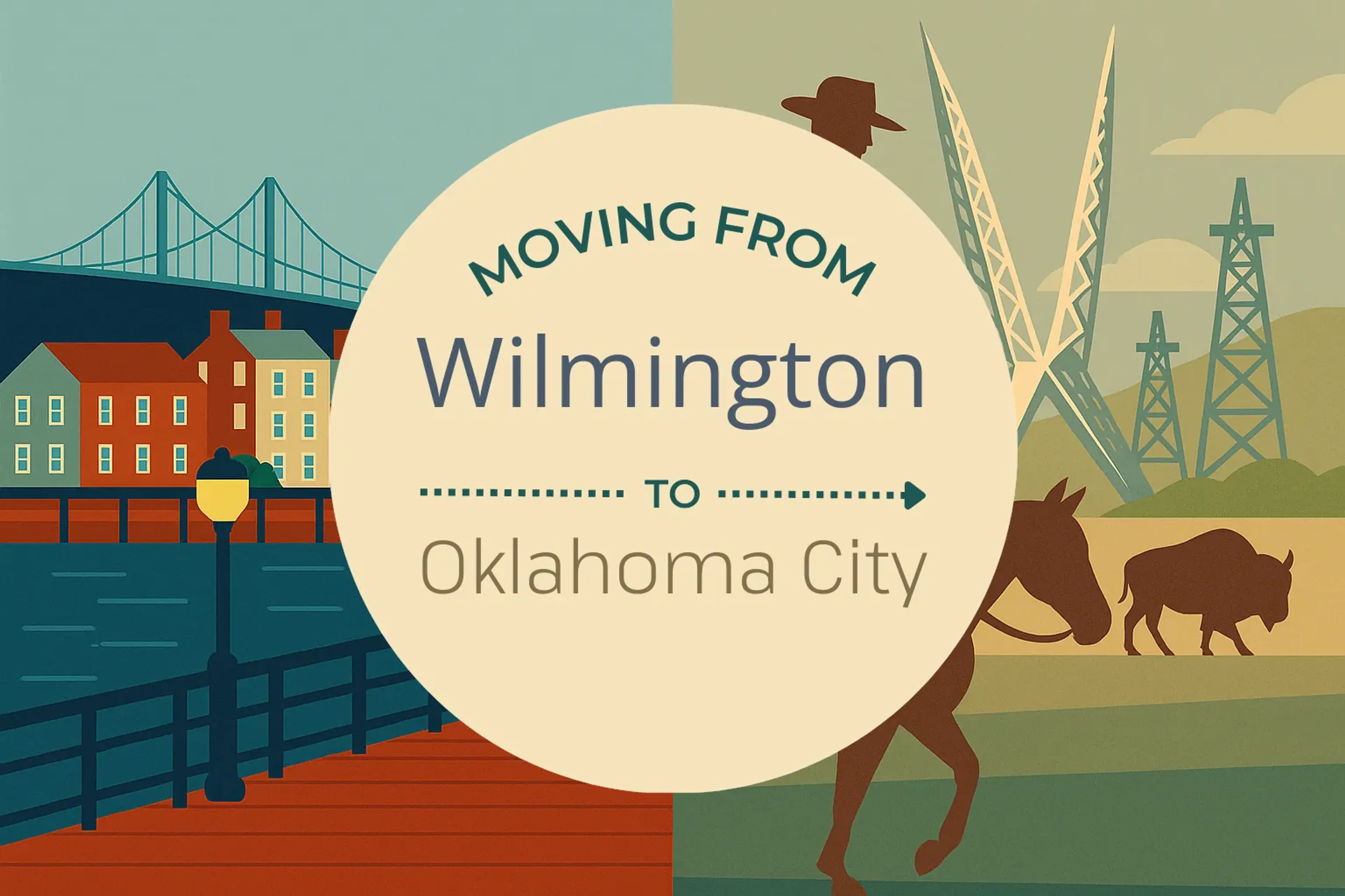 Side-by-side comparison of Wilmington to Oklahoma City moving companies