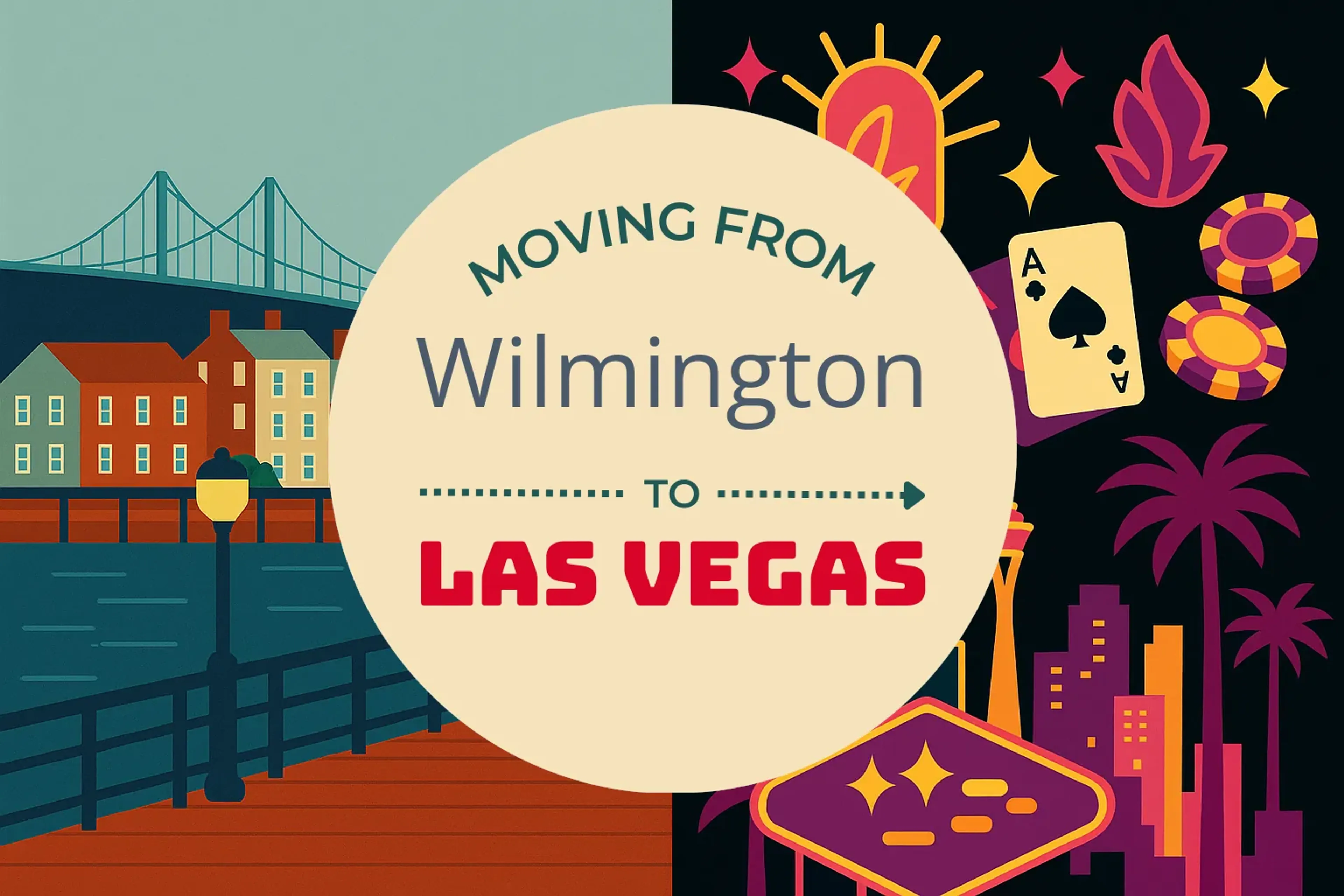 Side-by-side comparison of Wilmington to Las Vegas moving companies