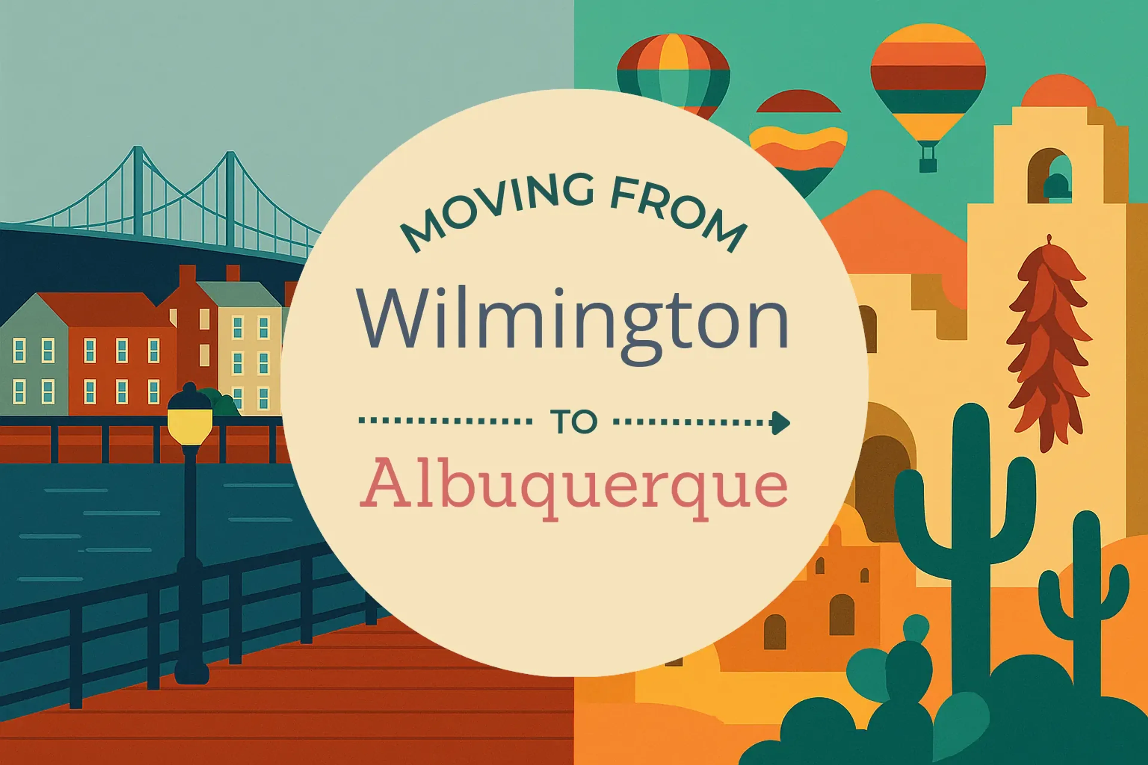 Side-by-side comparison of Wilmington to Albuquerque moving companies