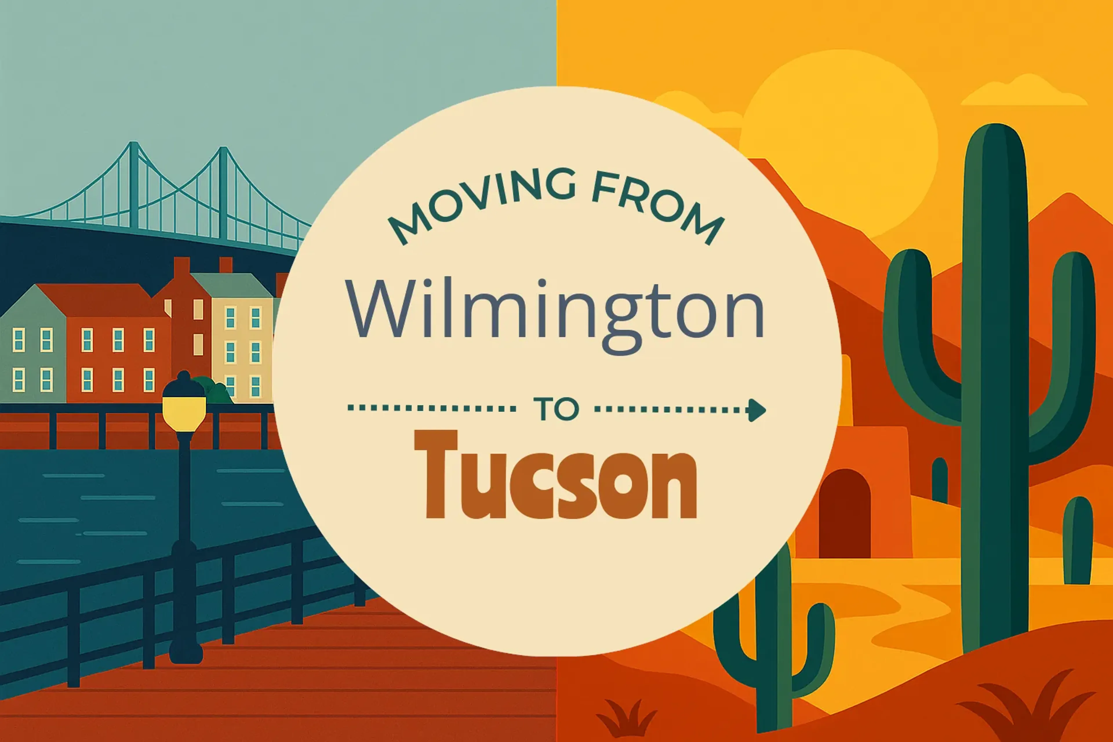 Side-by-side comparison of Wilmington to Tucson moving companies