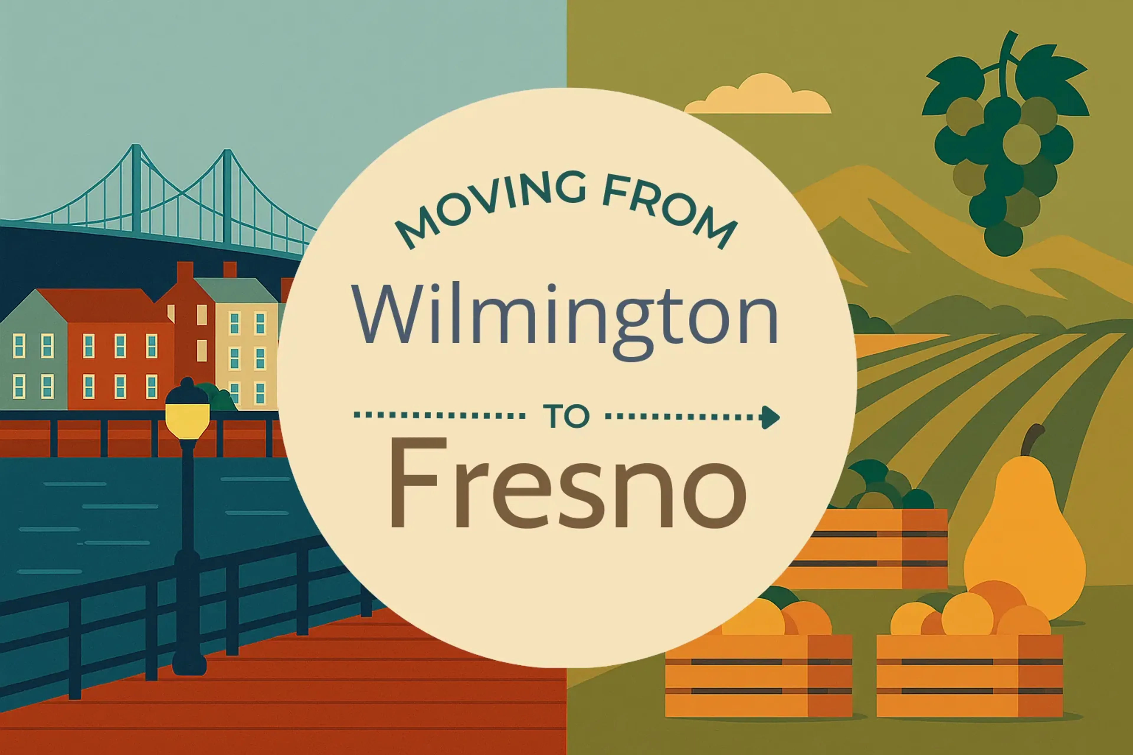 Side-by-side comparison of Wilmington to Fresno moving companies