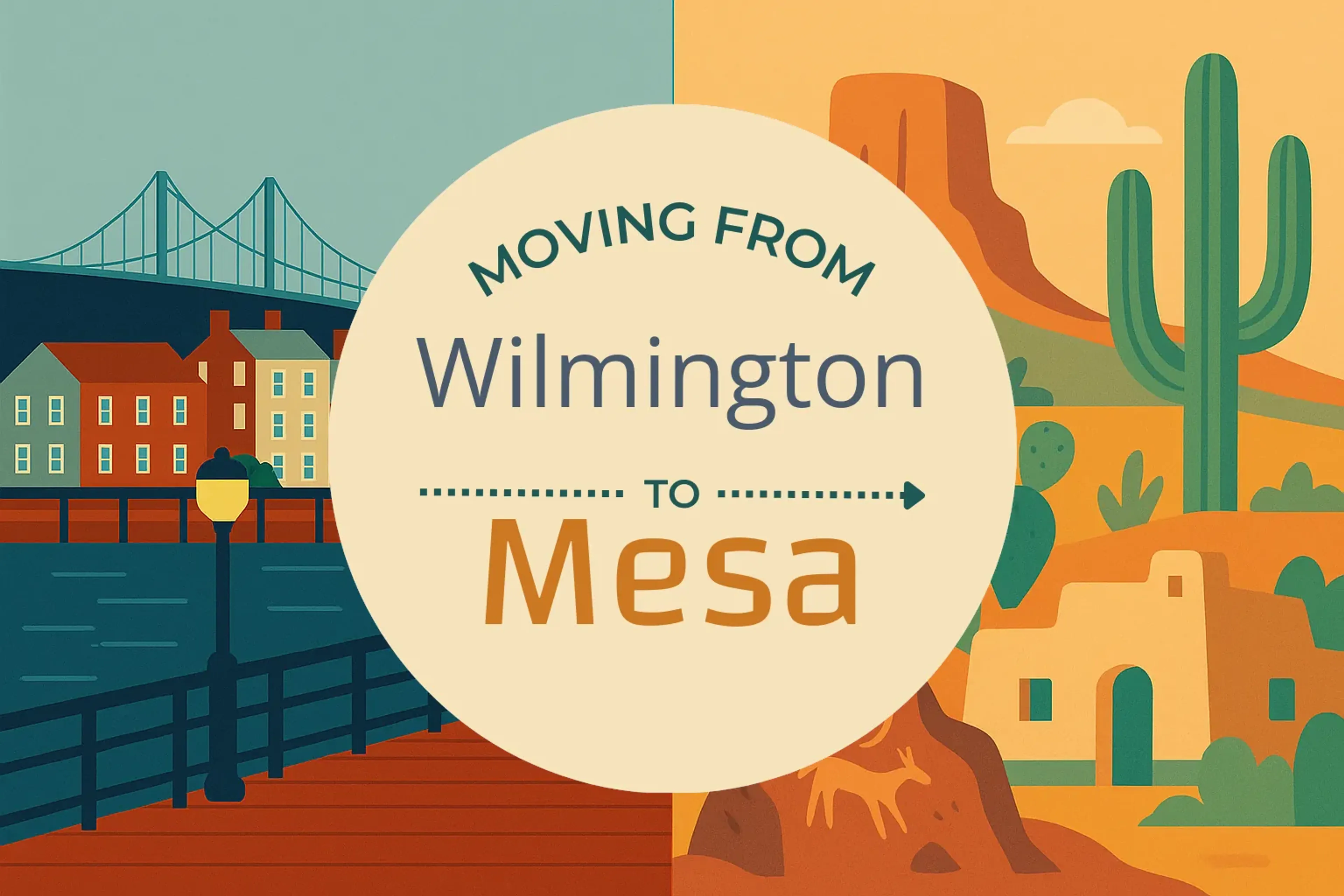 Side-by-side comparison of Wilmington to Mesa moving companies