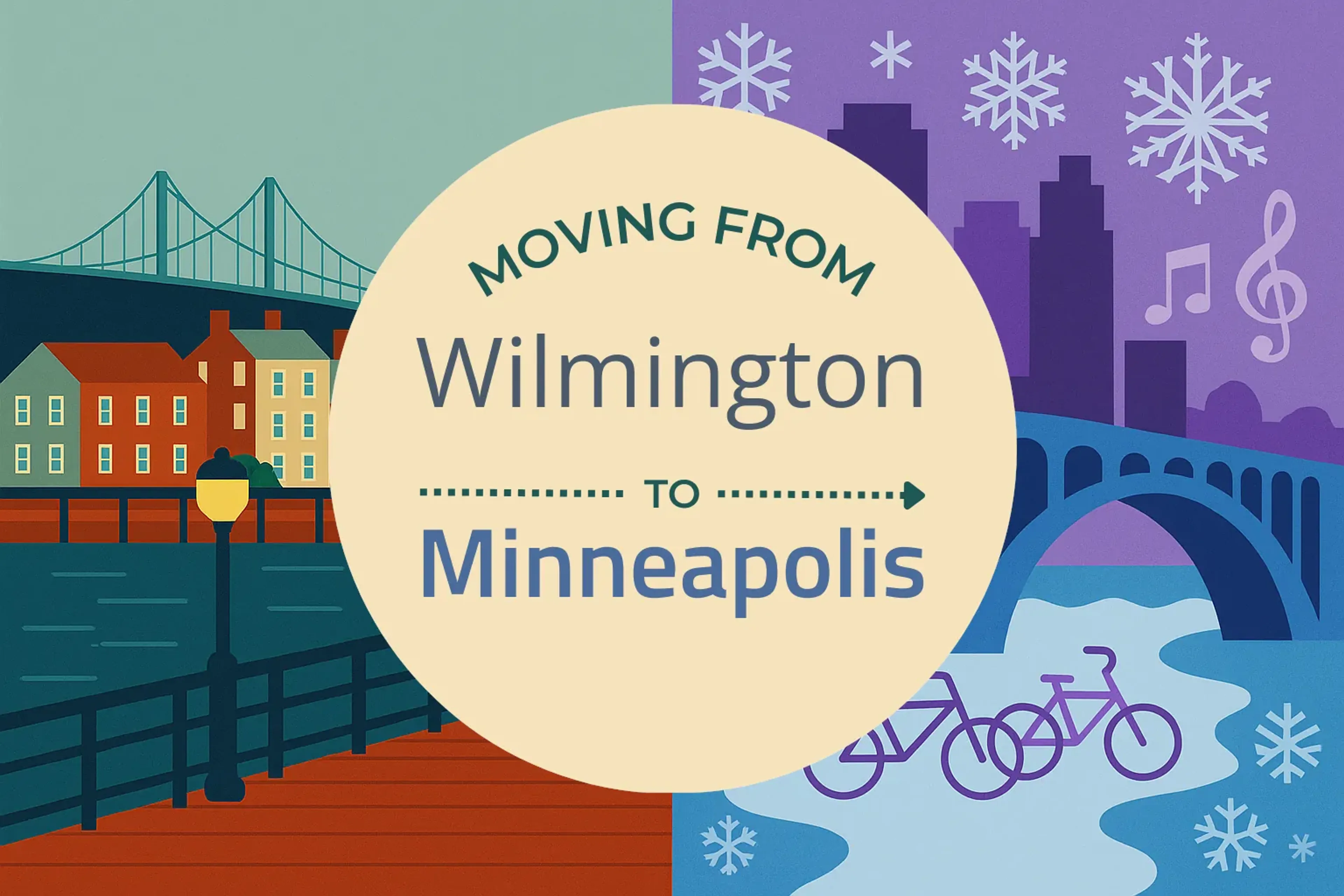 Side-by-side comparison of Wilmington to Minneapolis moving companies