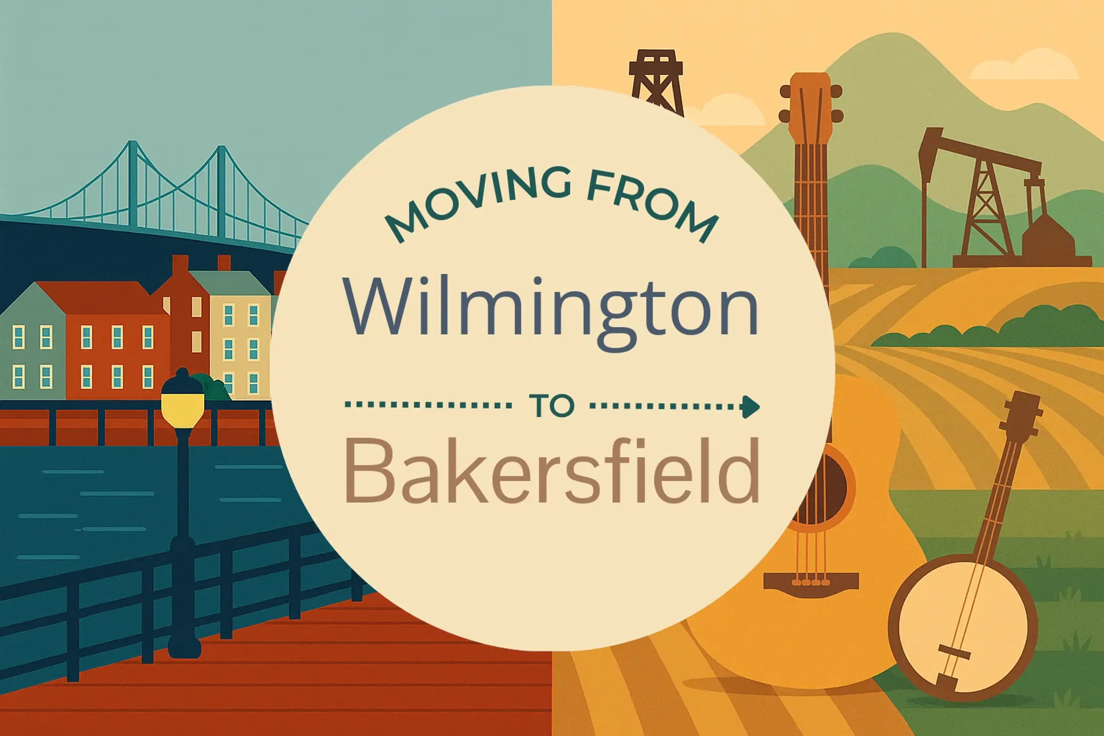 Side-by-side comparison of Wilmington to Bakersfield moving companies