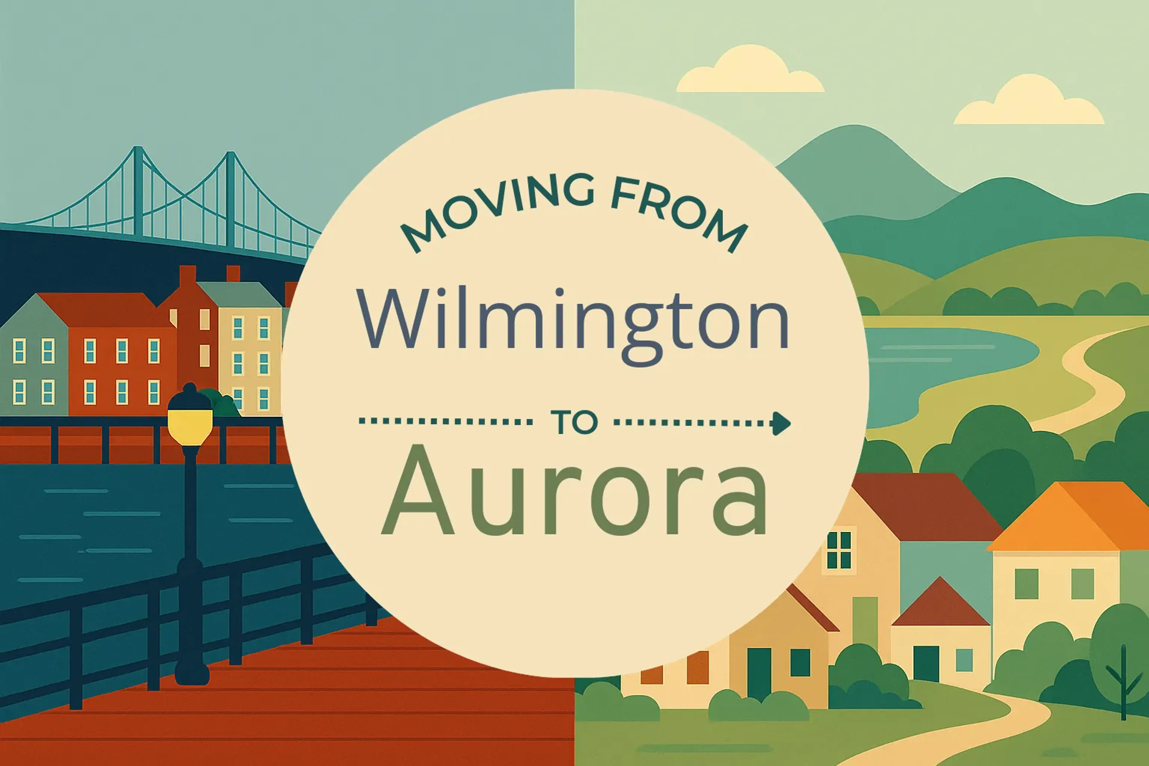 Side-by-side comparison of Wilmington to Aurora moving companies