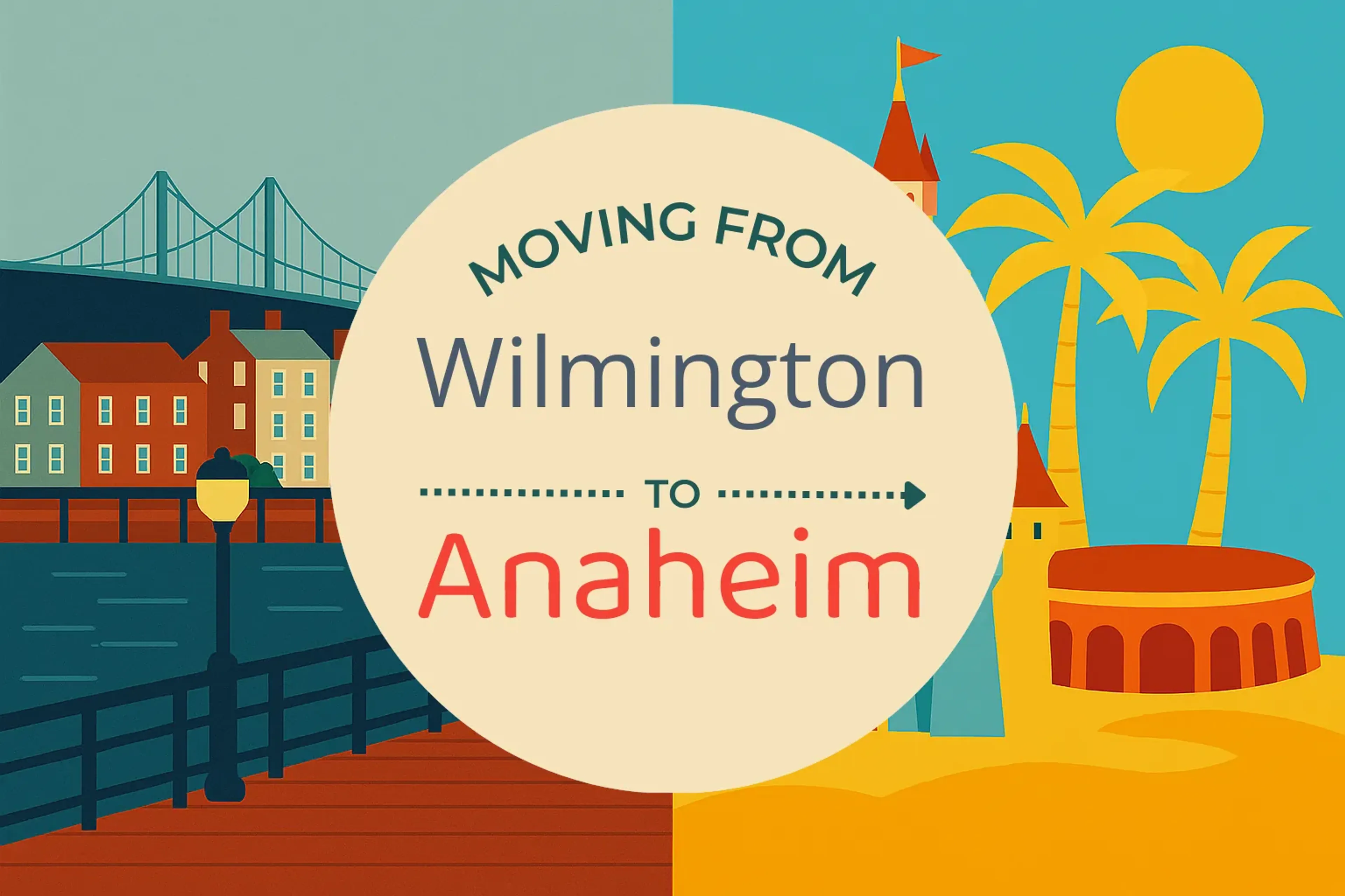 Side-by-side comparison of Wilmington to Anaheim moving companies