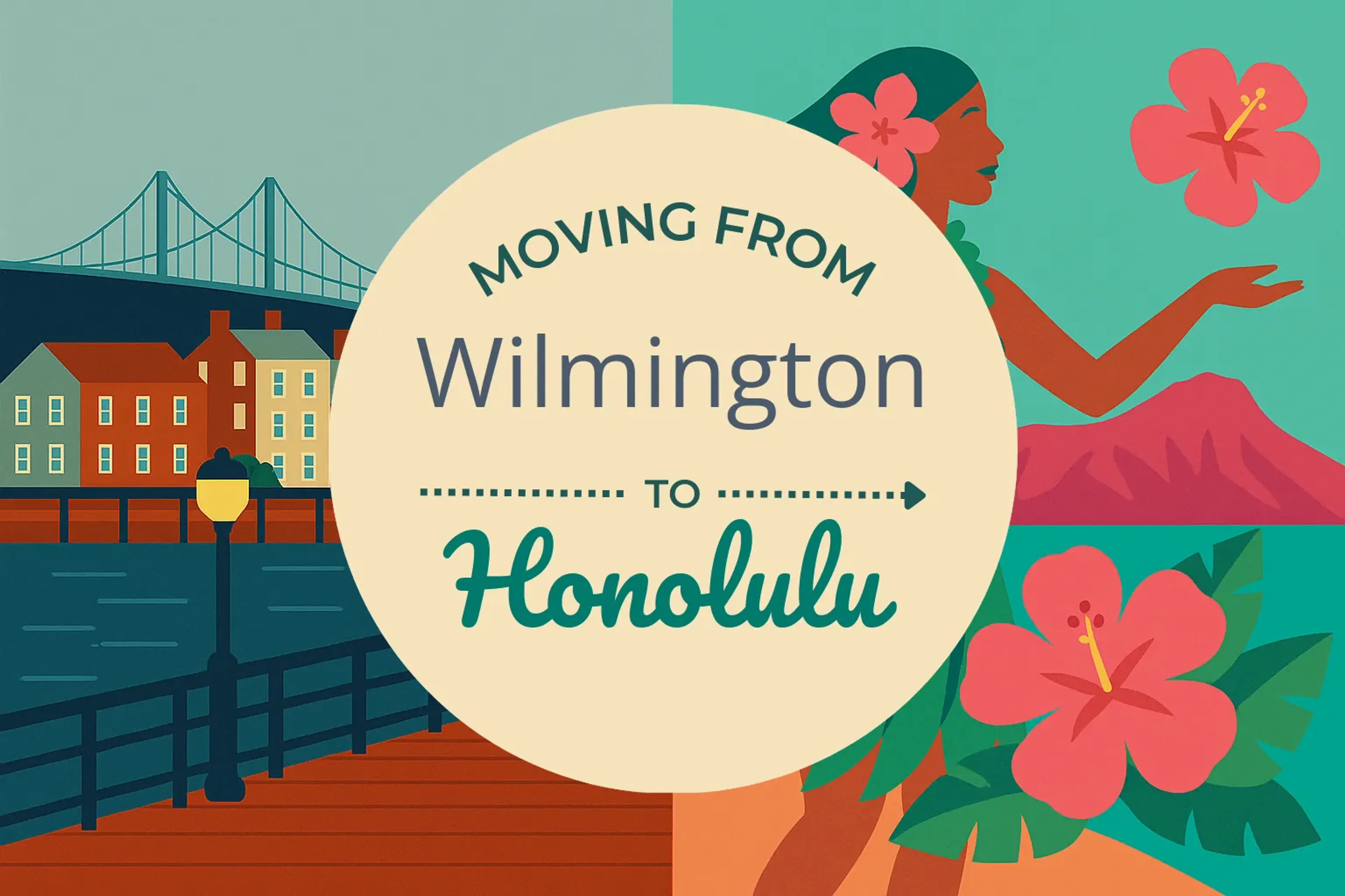 Side-by-side comparison of Wilmington to Honolulu moving companies