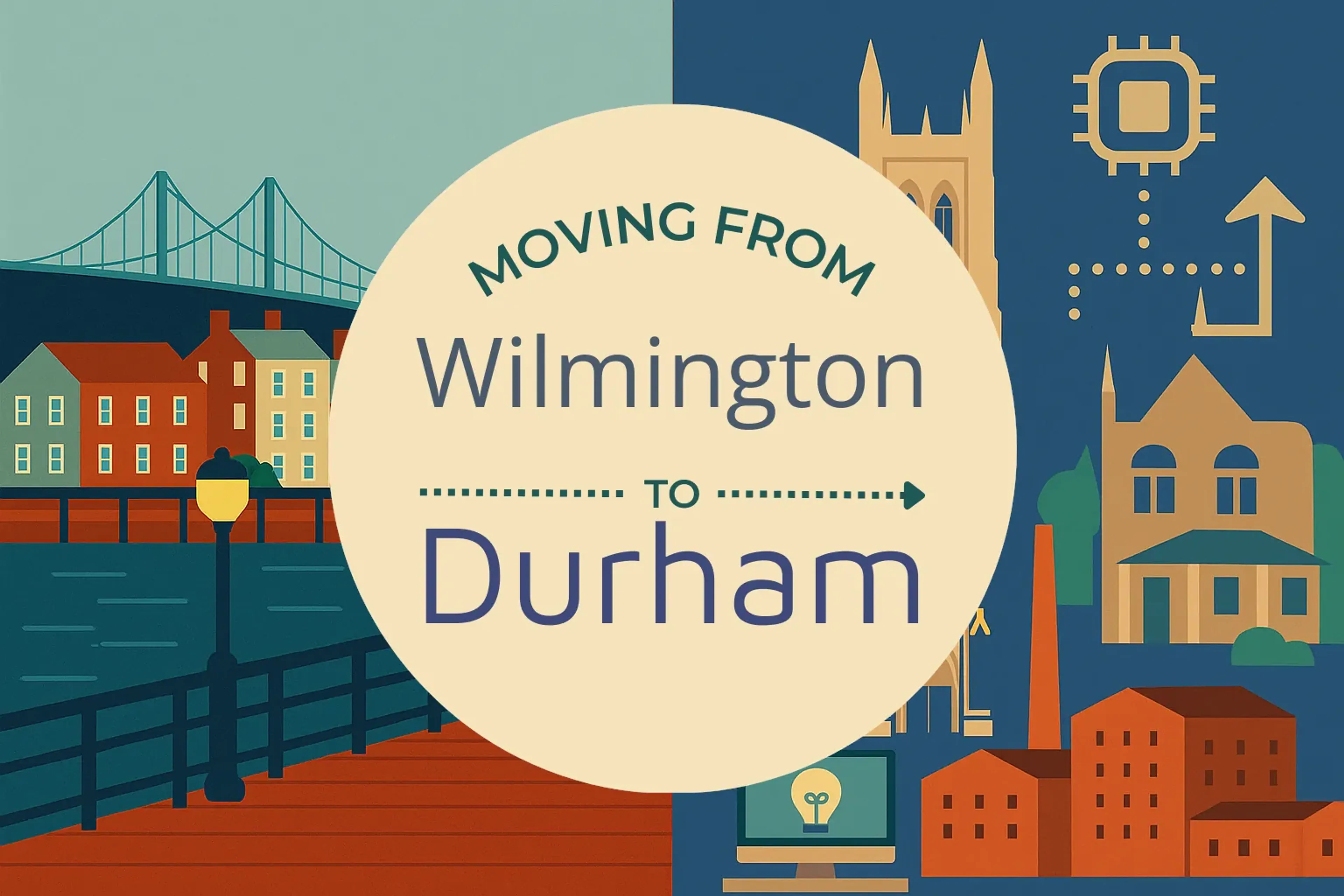 Side-by-side comparison of Wilmington to Durham moving companies