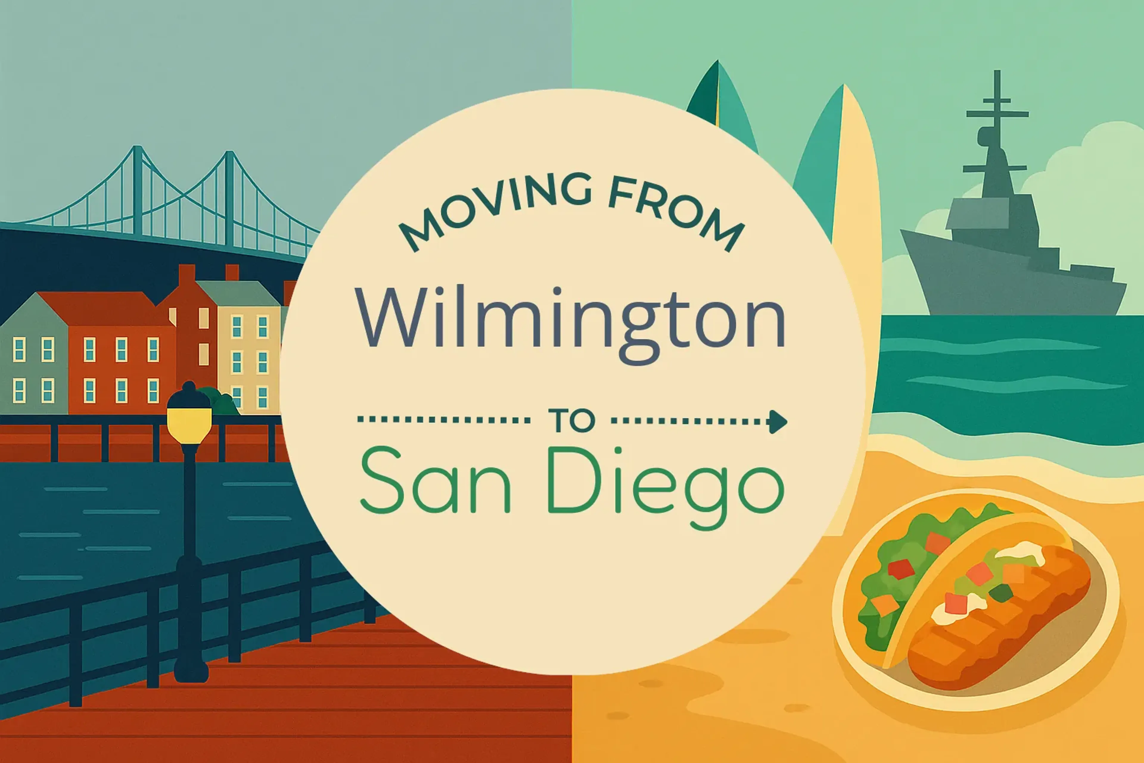 Side-by-side comparison of Wilmington to San Diego moving companies