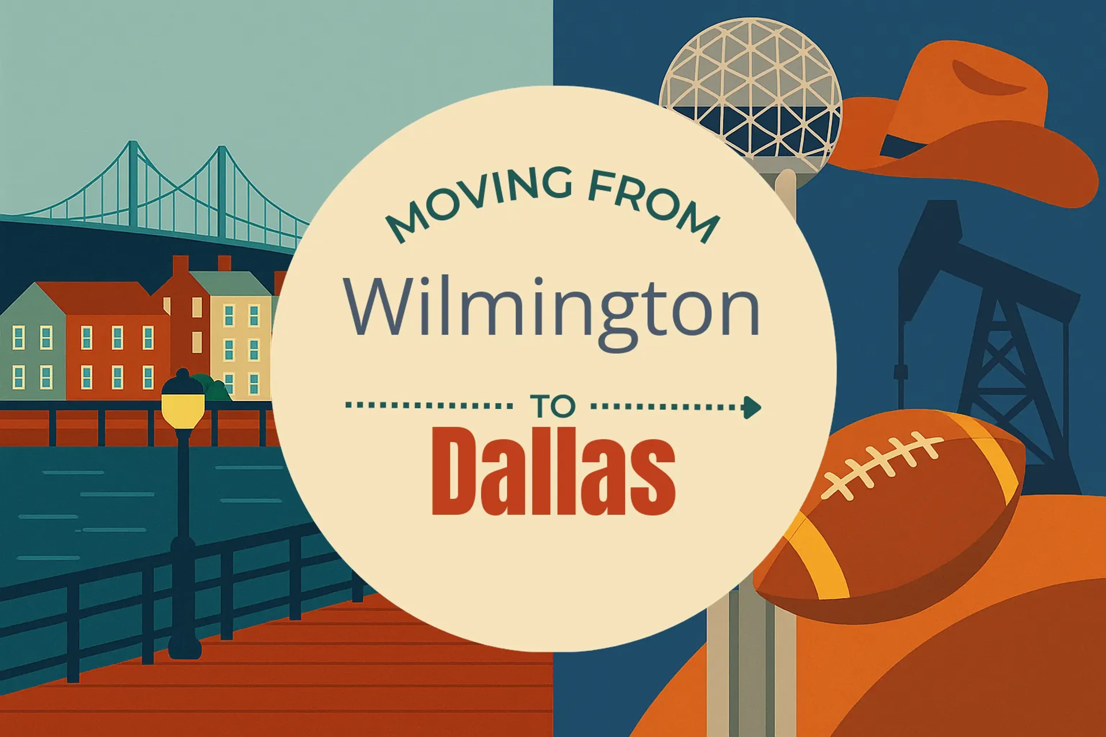 Side-by-side comparison of Wilmington to Dallas moving companies