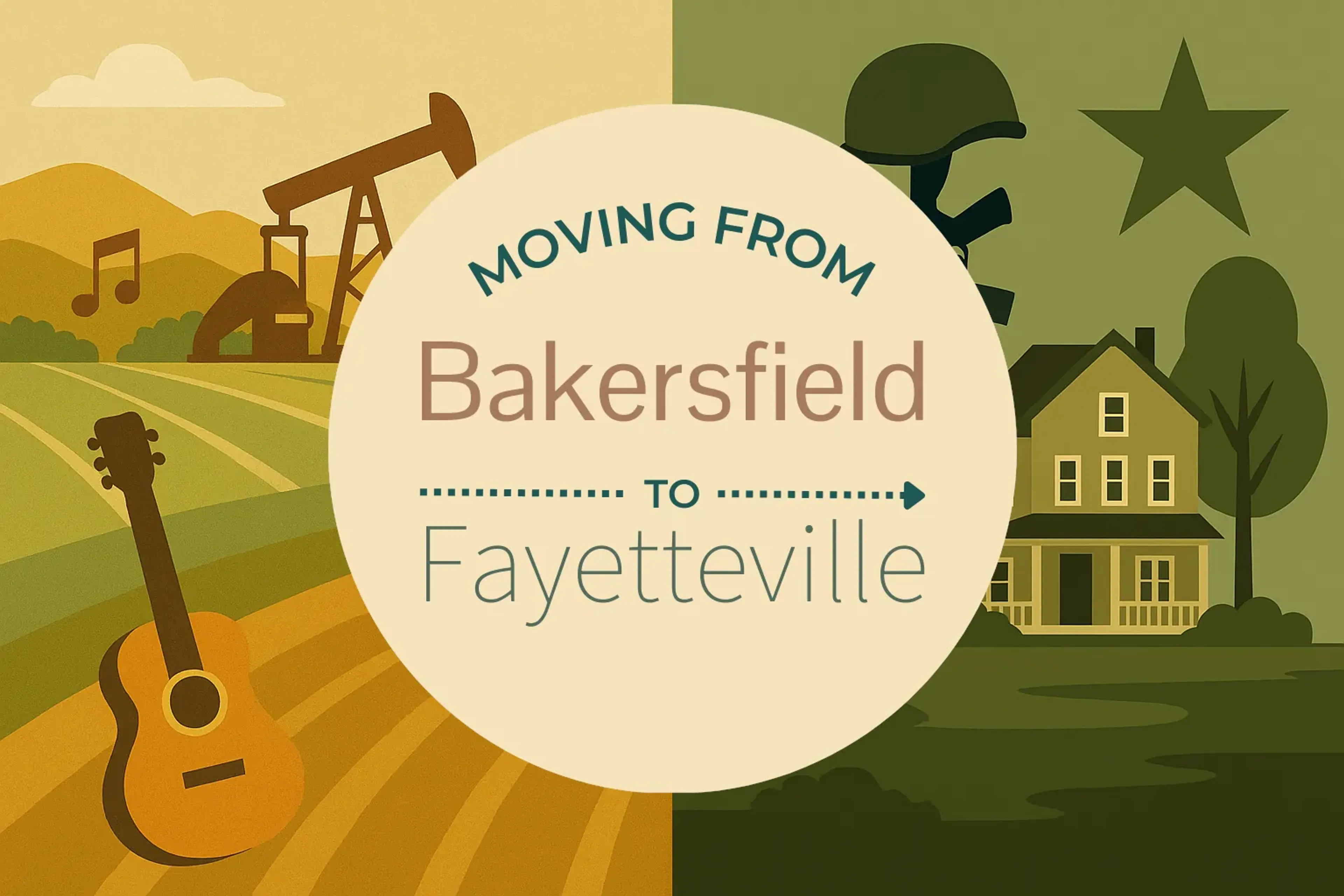 Side-by-side comparison of Bakersfield to Fayetteville moving companies