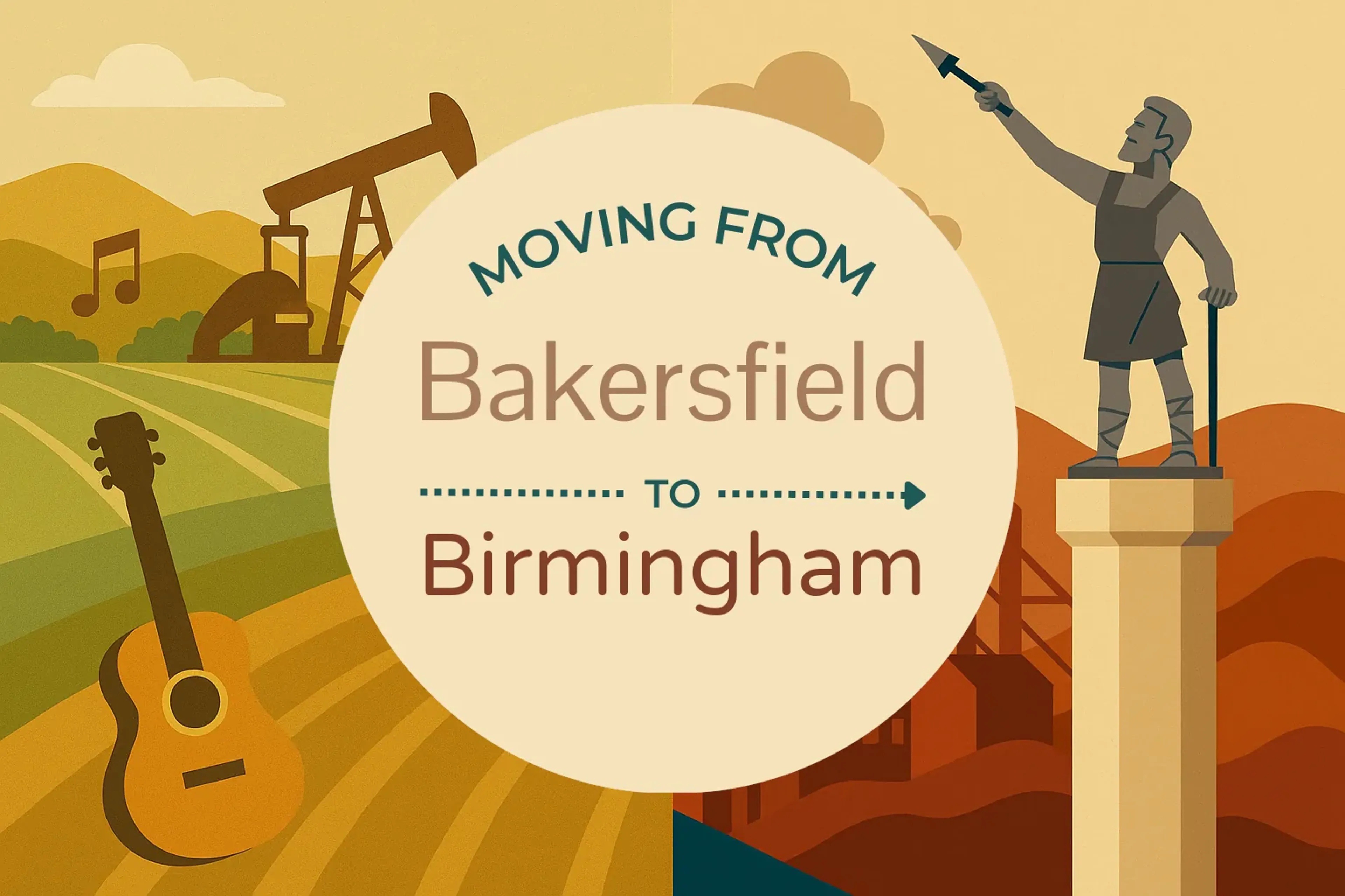 Side-by-side comparison of Bakersfield to Birmingham moving companies
