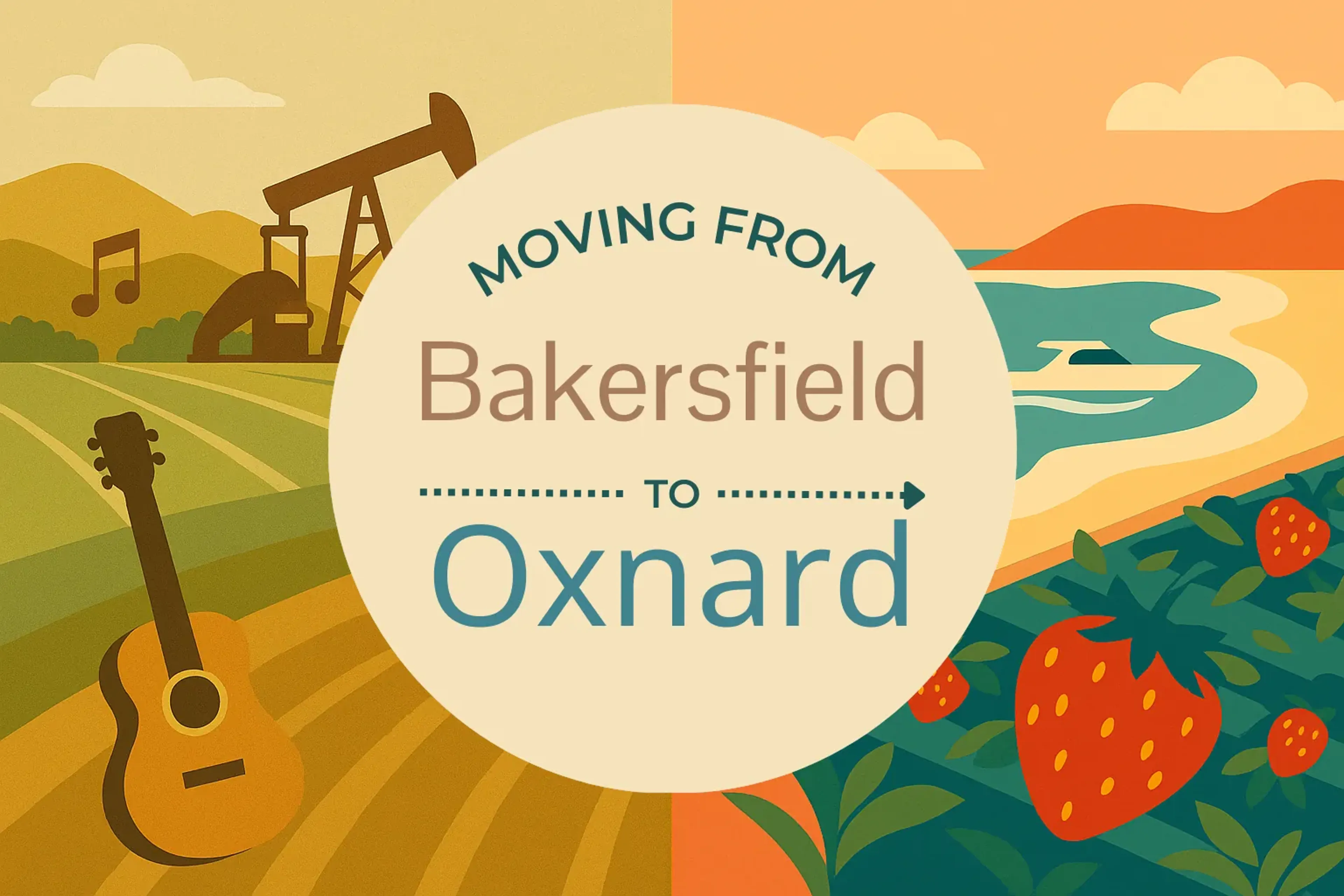 Side-by-side comparison of Bakersfield to Oxnard moving companies